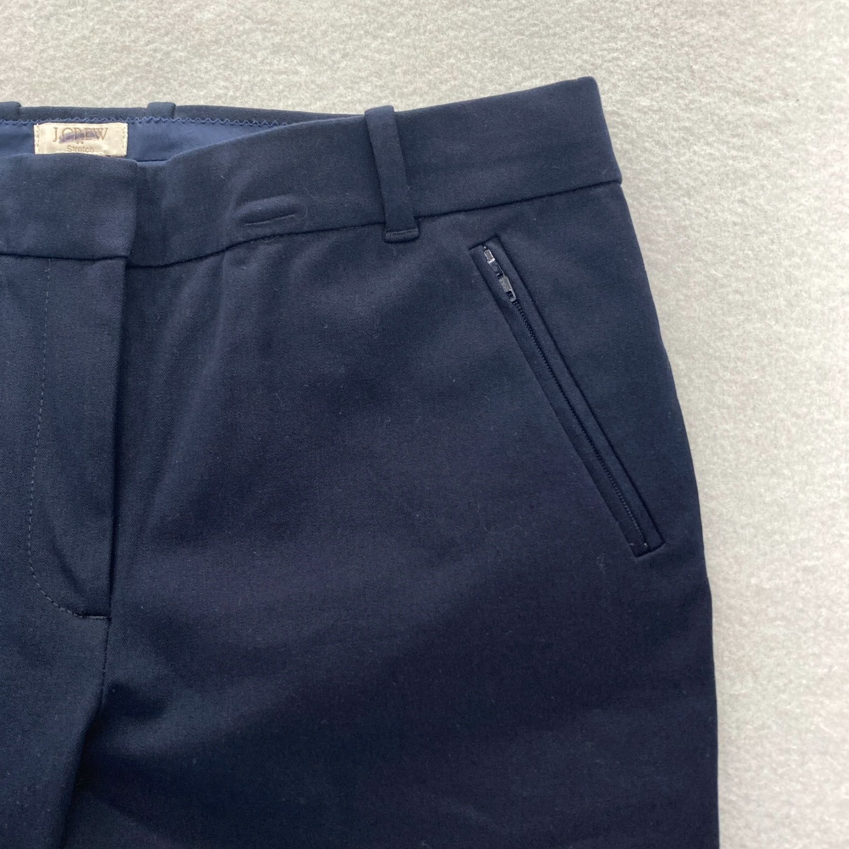 J.Crew J.CREW Lexie Pants Women's 4 Navy Blue Stretch Skinny Office Career Chino Pants Size 28" / US 6 / IT 42 - 3 Thumbnail