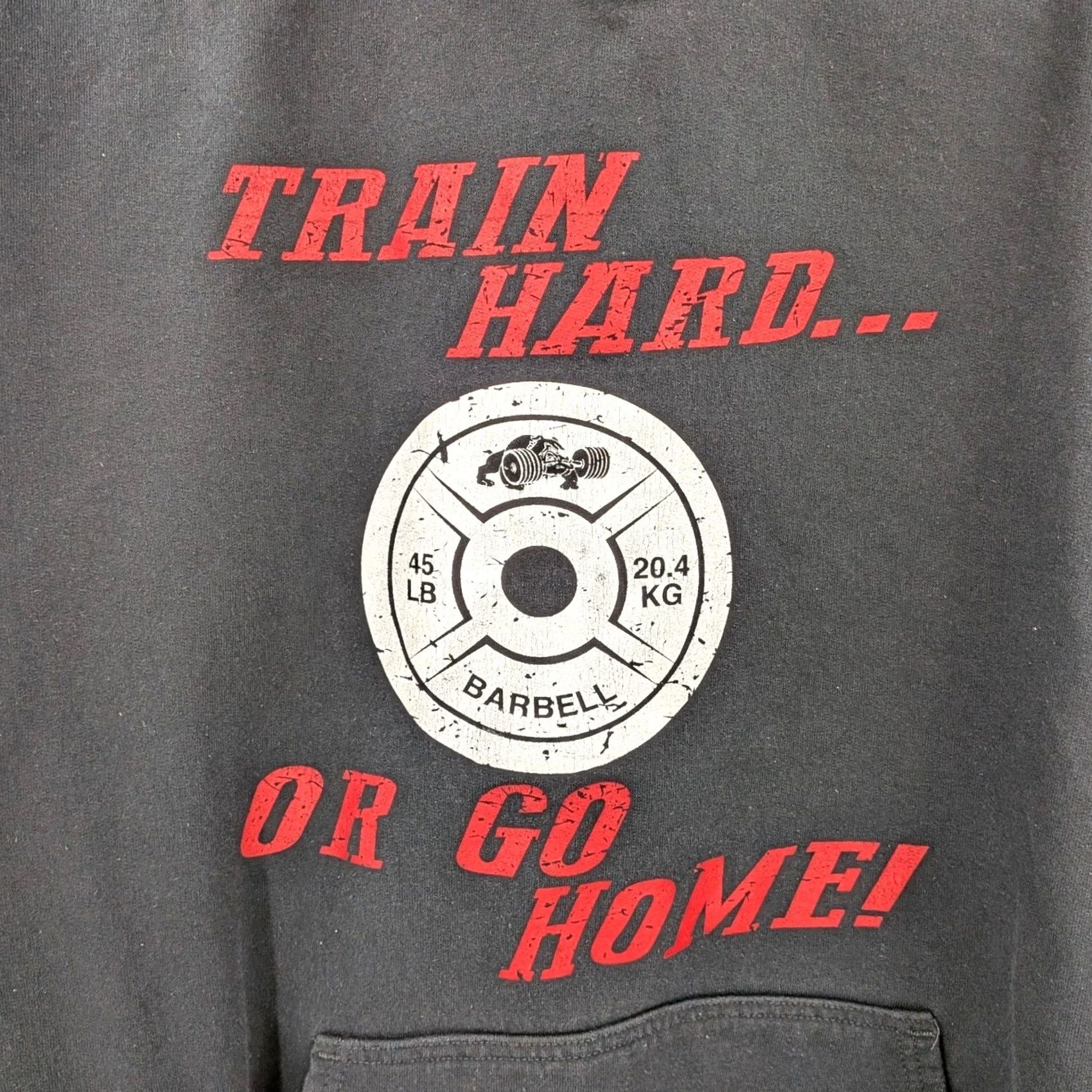 Port & Company Train Hard Or Go Home Hoodie XL Unisex Black Pullover Sweatshirt Gym Graphic Port & Company Size US XL / EU 56 / 4 - 6 Thumbnail