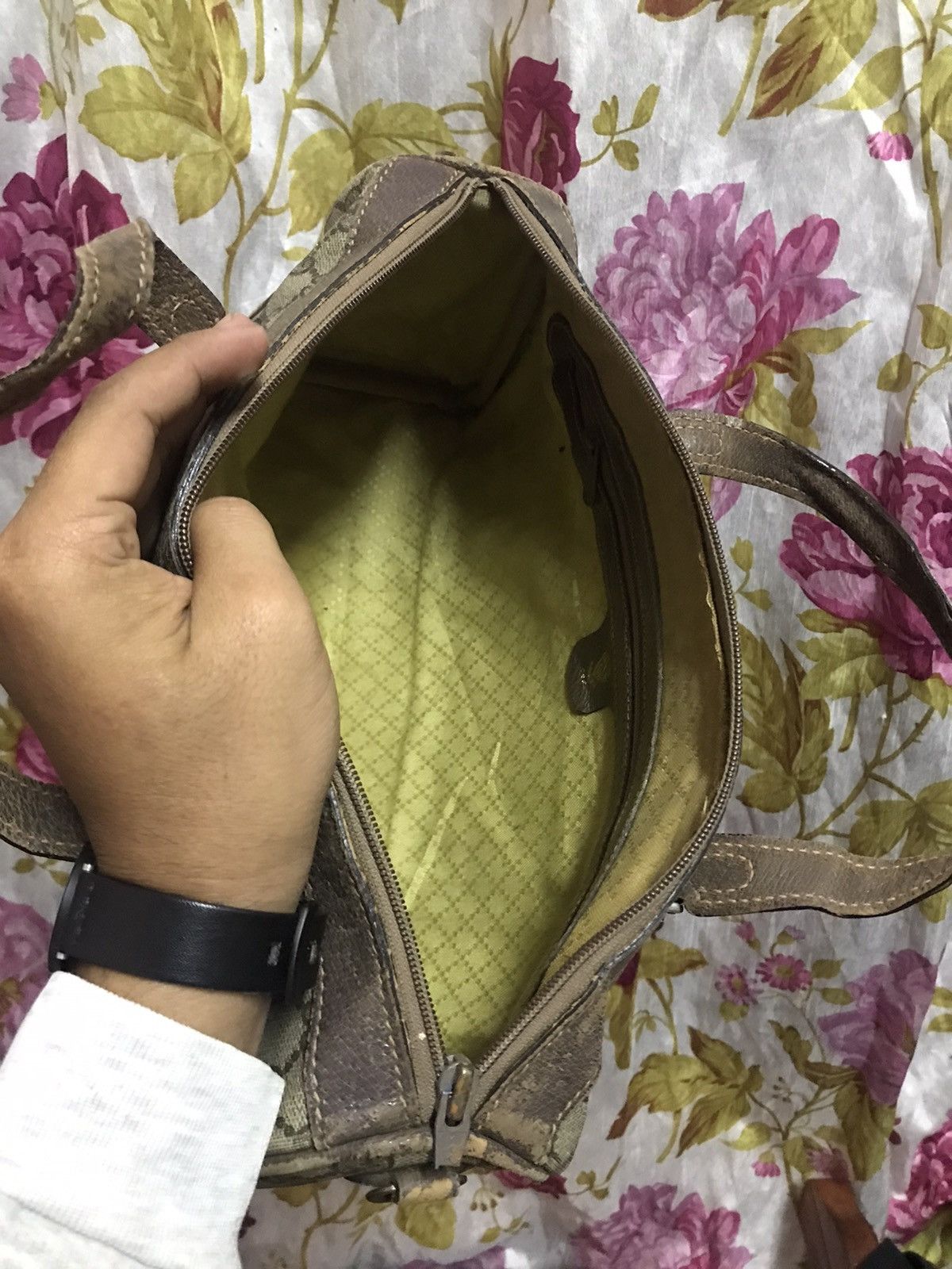 Gucci × Vintage Authentic Vintage Gucci Boston Bag Size ONE SIZE - 8 Thumbnail