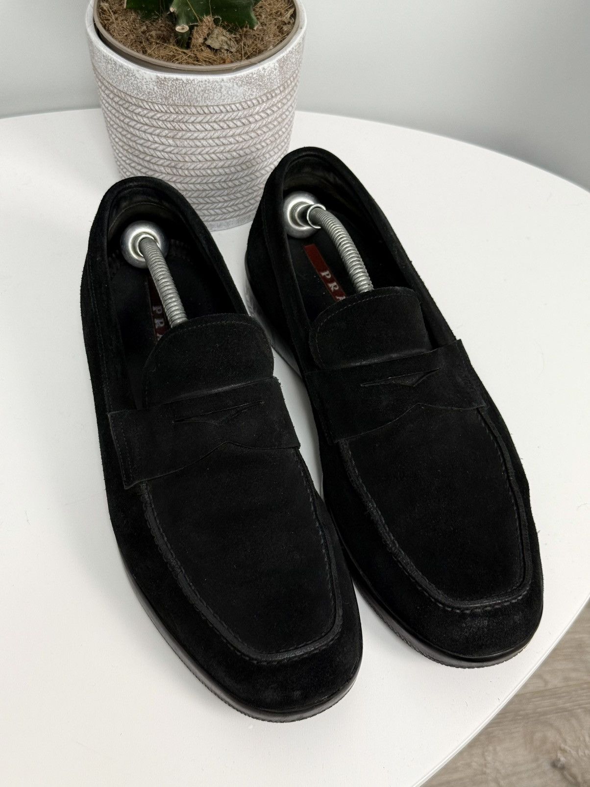 Prada PRADA Suede Loafers Black shoes Car Size US 11 / EU 44 - 8 Thumbnail