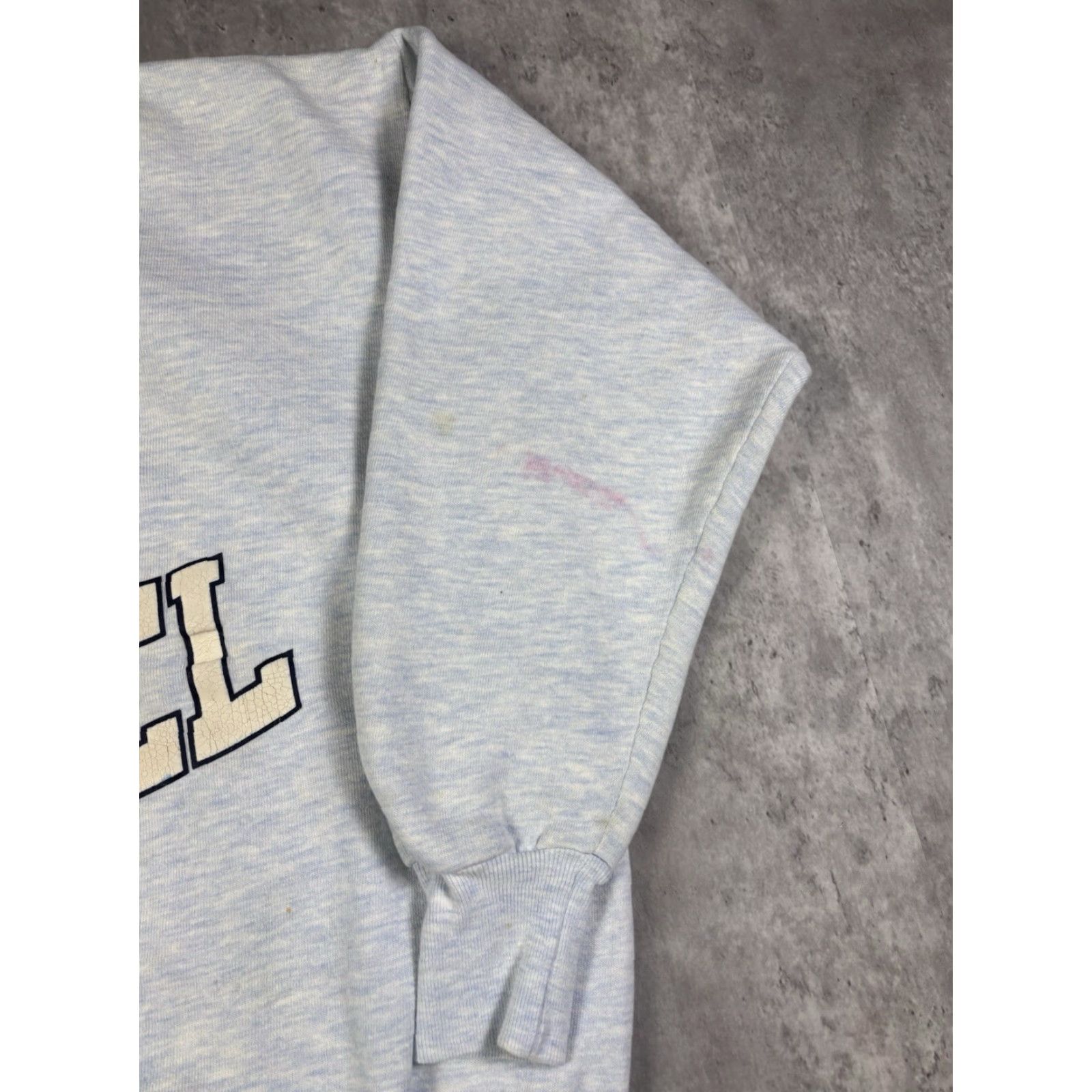 Vintage VINTAGE The Cotton Exchange Pullover Sweatshirt Mens XL Blue 90s University College Graphic Print Cotton Fleece Drawstring Logo Guitar? Size US XL / EU 56 / 4 - 4 Thumbnail