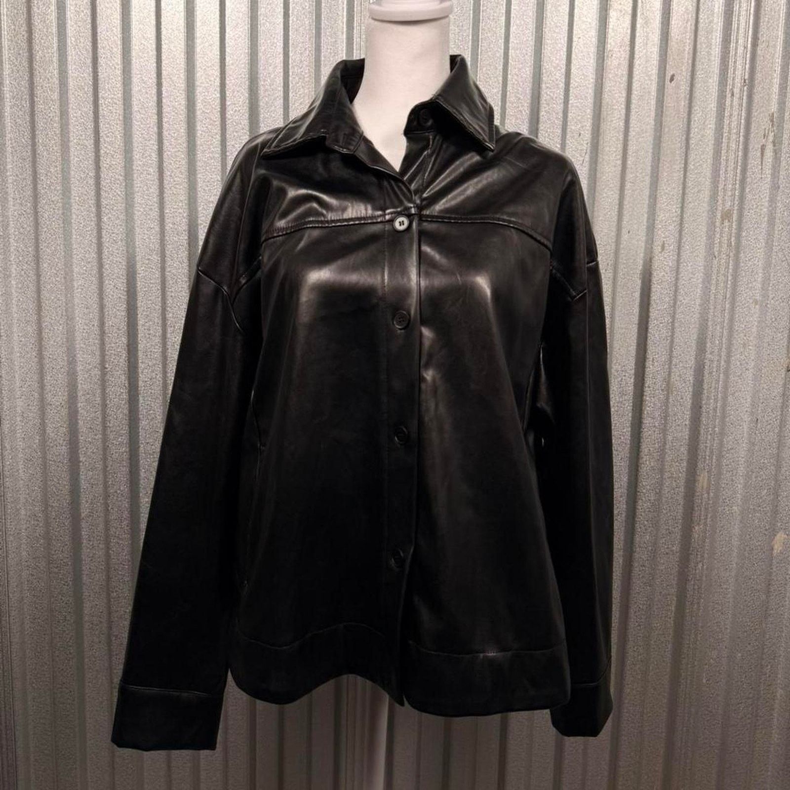 PRINCESS POLLY Princess polly black leather jacket Size M / US 6-8 / IT 42-44 - 1 Thumbnail