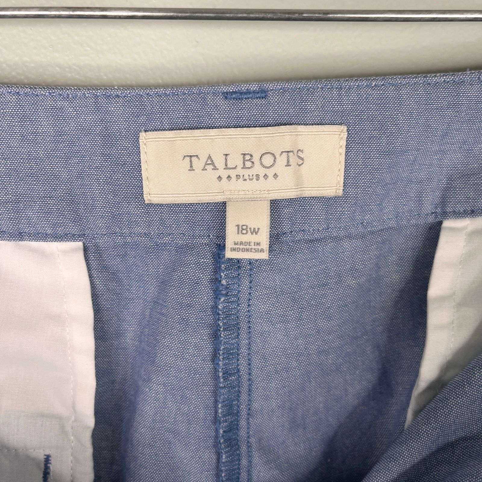 Other Talbots Plus Womens Pants 18W Light Blue Cotton Lightweight Size 40" / US 18 - 9 Thumbnail