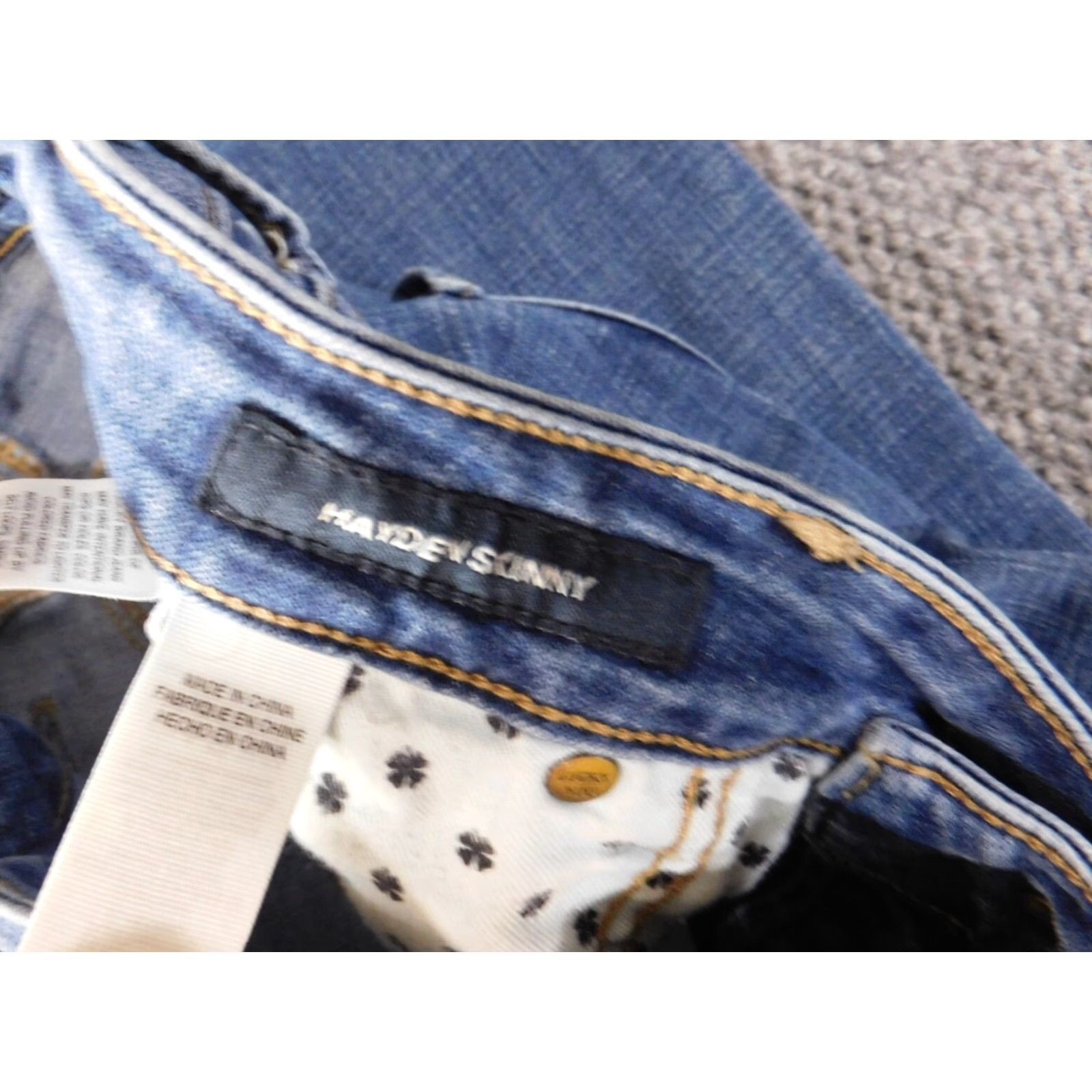Lucky Brand Lucky Brand Womens Jeans 4 blue Skinny Hayden Denim Zip Inseam 28 Regular Cotton Blend Polyester Zipper Size 27" / US 4 / IT 40 - 4 Thumbnail