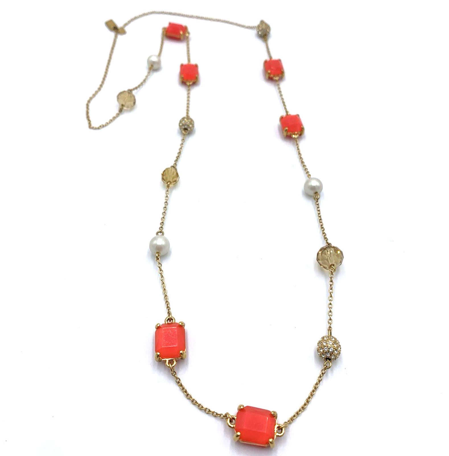 Other Kate Spade Bijoux Faceted Rhinestone Faux Pearl Necklace Size ONE SIZE - 2 Thumbnail