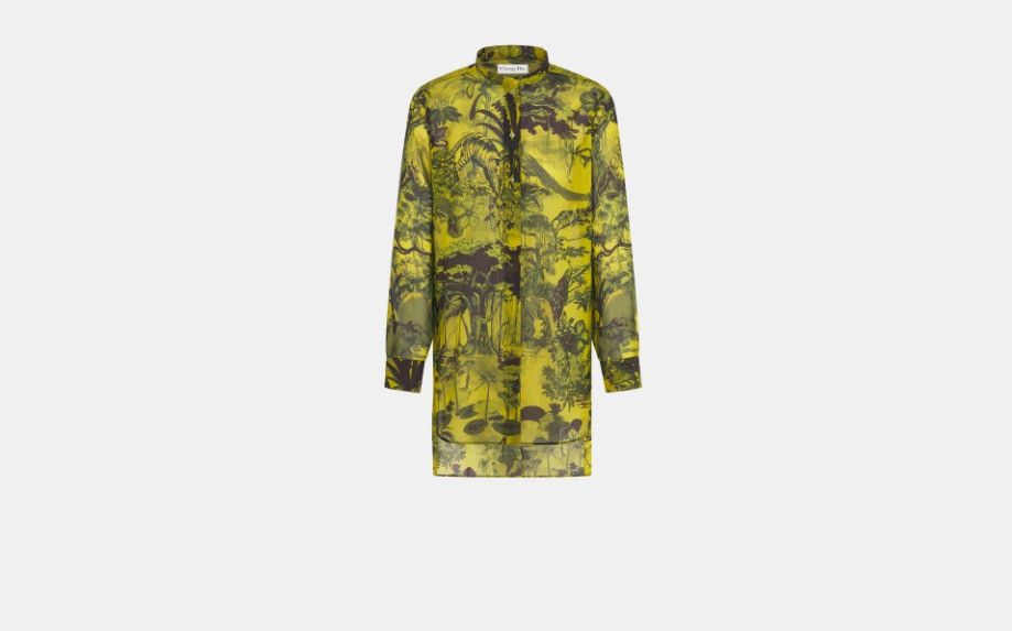 Dior o1w1db10824 Cotton Voile Blouse in Multicolor Size XS / US 0-2 / IT 36-38 - 1 Thumbnail