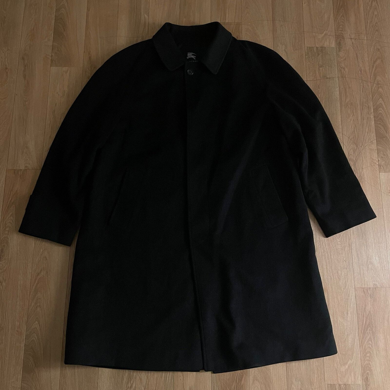 Burberry Burberry london Trench Coat jacket virgin WOOL men's BLACK Size US L / EU 52-54 / 3 - 4 Thumbnail