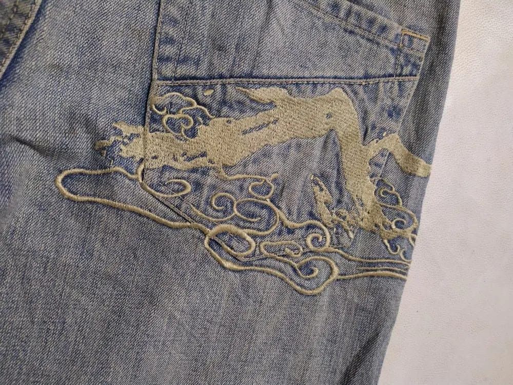 Japanese Brand Big Train Japan Patchwork Denim Size US 31 - 12 Thumbnail