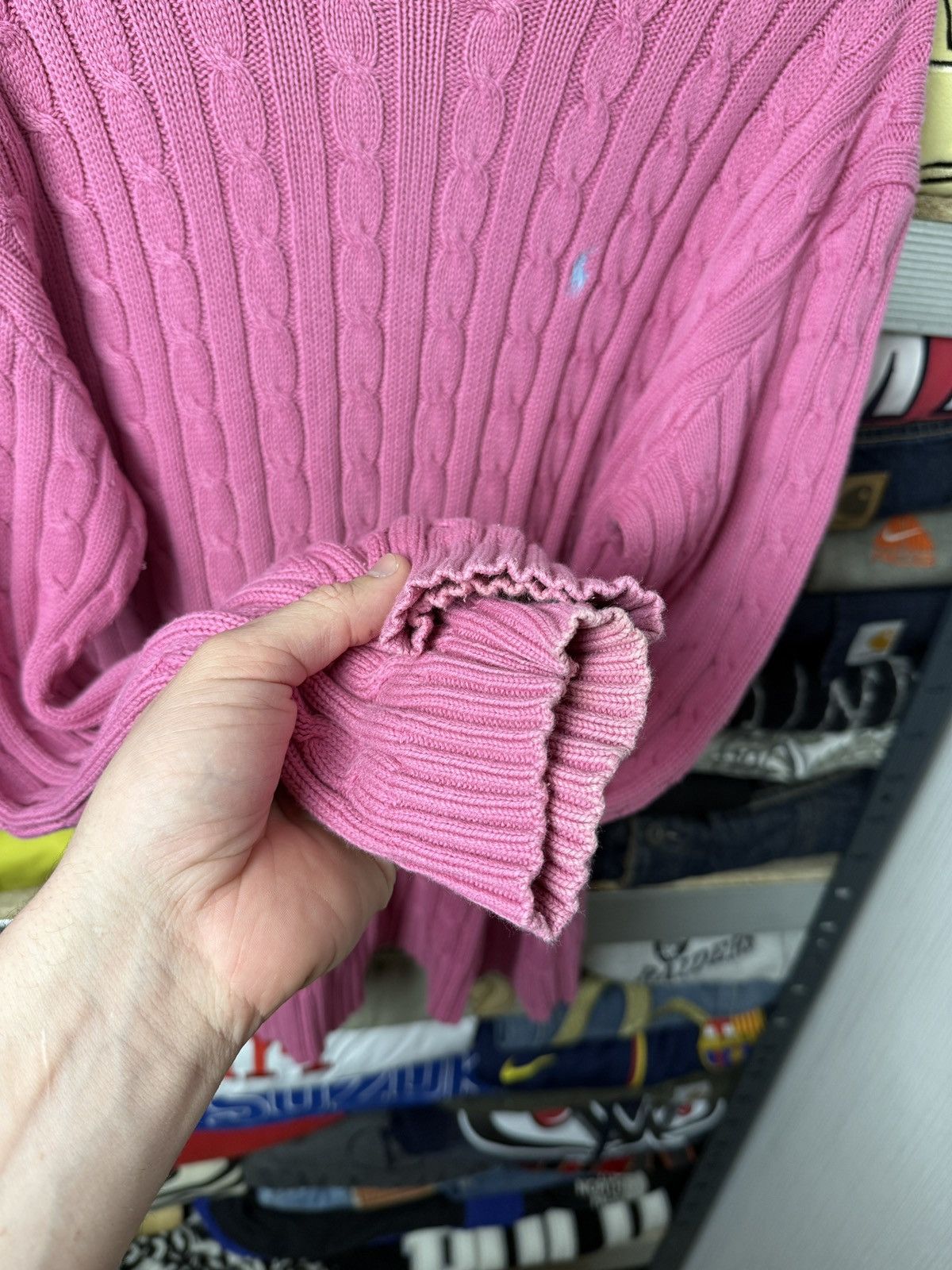 Polo Ralph Lauren Polo Ralph Lauren Cable Knit Sweater Female Pink Color S-M Size L / US 10 / IT 46 - 10 Thumbnail