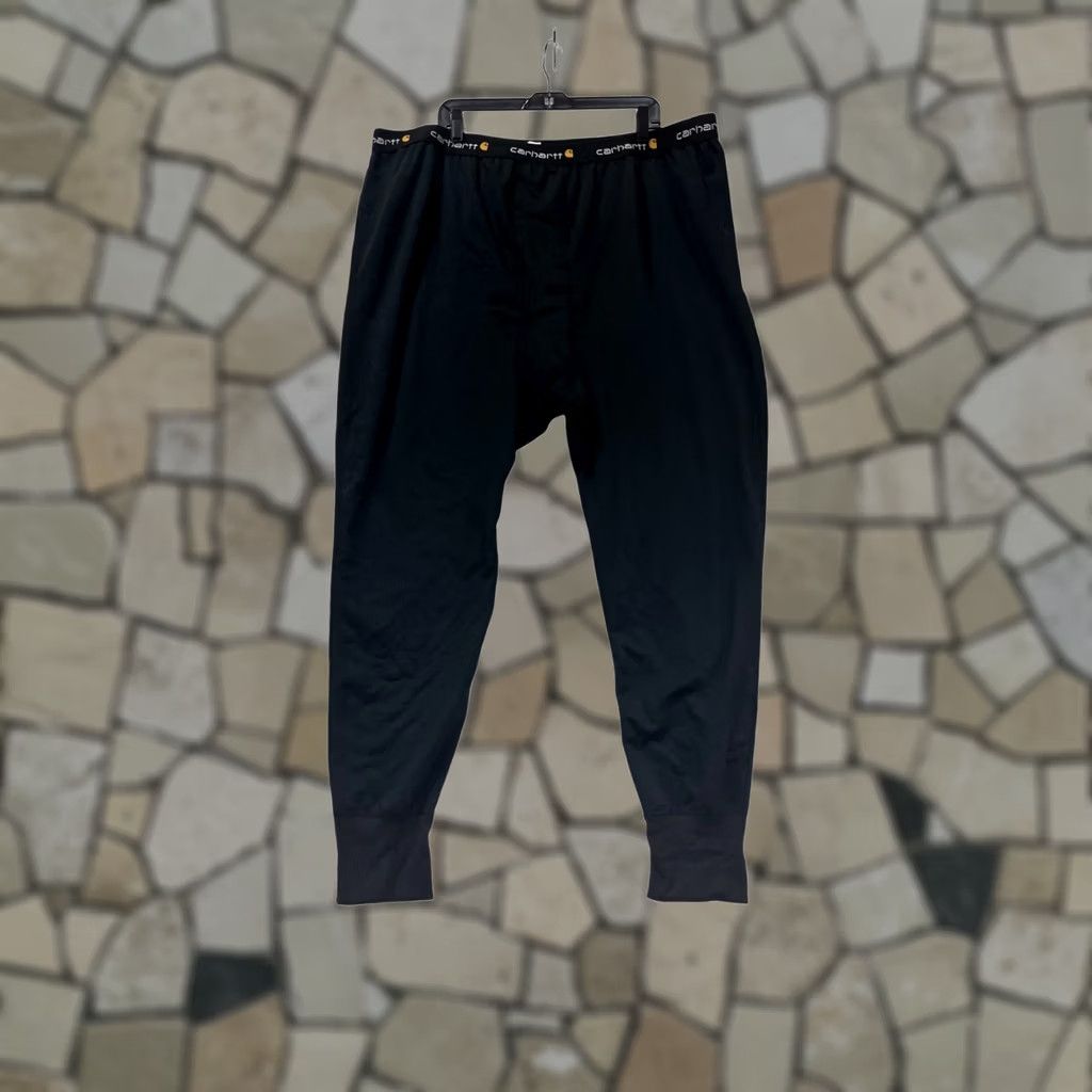 Carhartt VINTAGE Carhartt Black Thermal Fleece Lined Pants 2-3XL #366A Mens Pants 3XL Black Thermal Fleece Lined Jogger Size US 39 - 1 Thumbnail