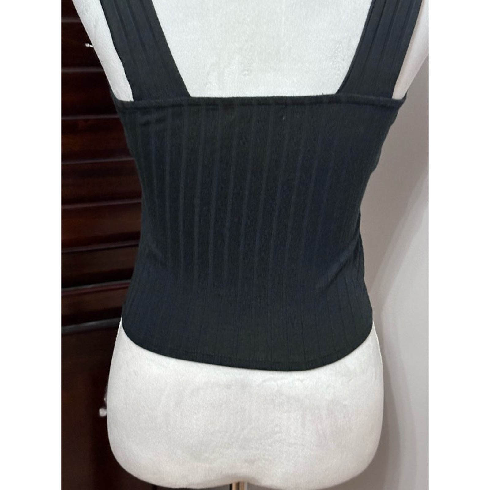 Other BP Crop Tank Top Sleeveless Ribbed Black Women's XS NWOT Size XS / US 0-2 / IT 36-38 - 5 Thumbnail