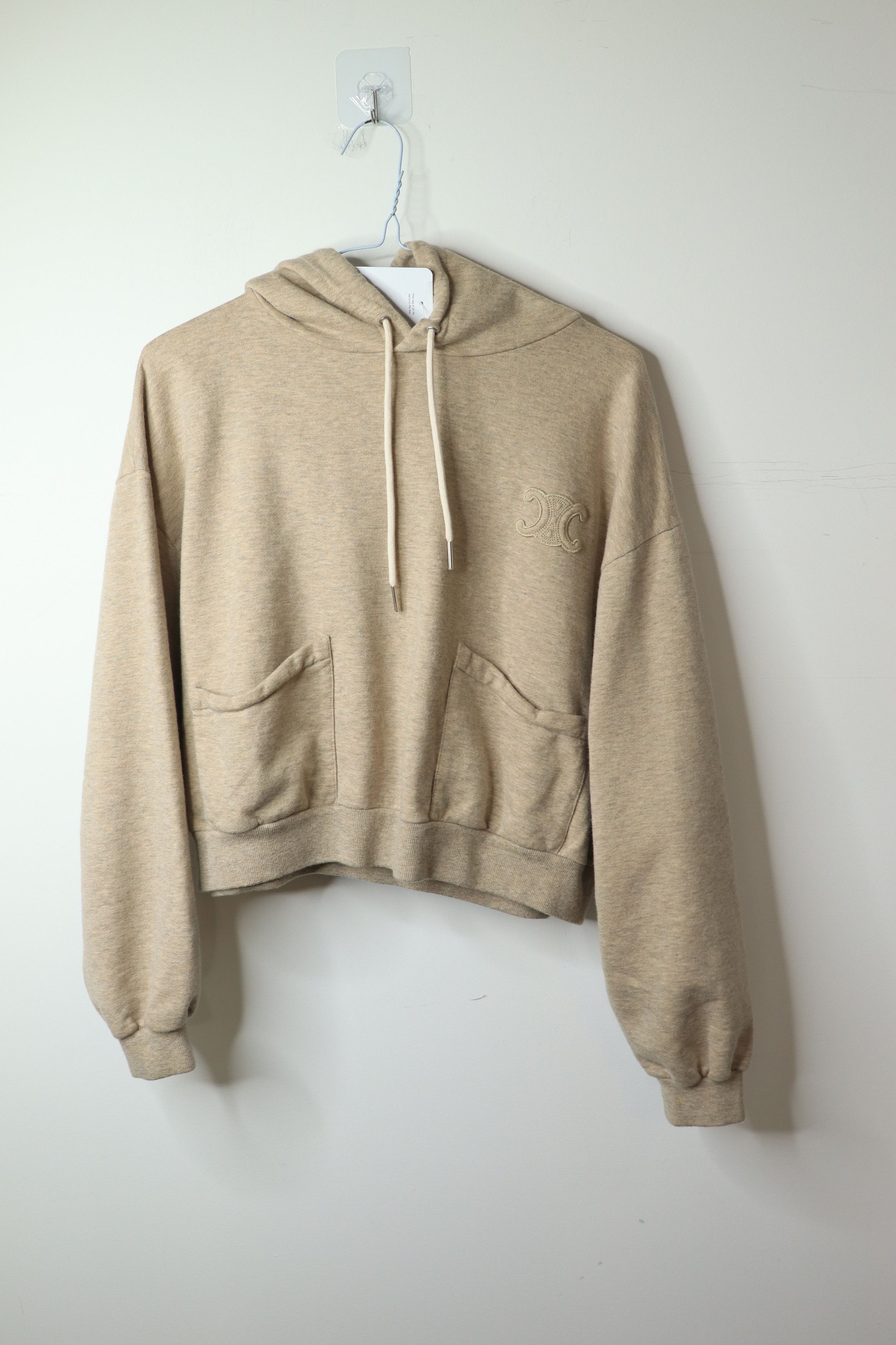 Celine Oatmeal marled cropped hoodie - M Size M / US 6-8 / IT 42-44 - 1 Thumbnail
