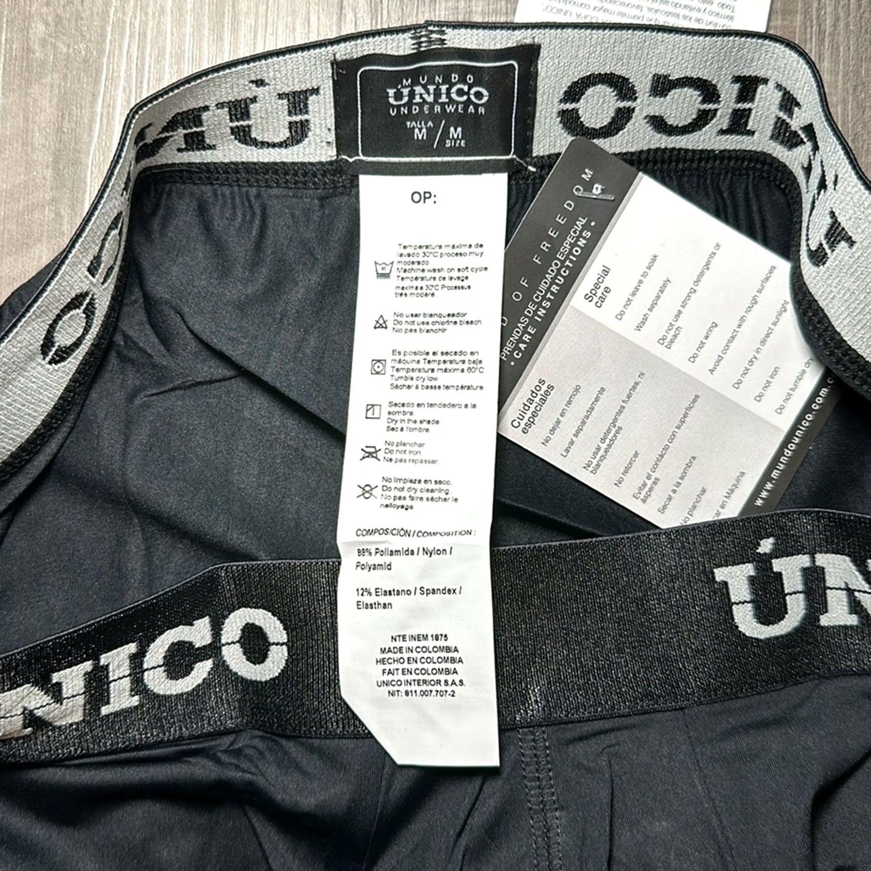 Vintage Unico Boxer Brief - Medium - Black - Underwear - Men - NWT Size 40R - 3 Thumbnail