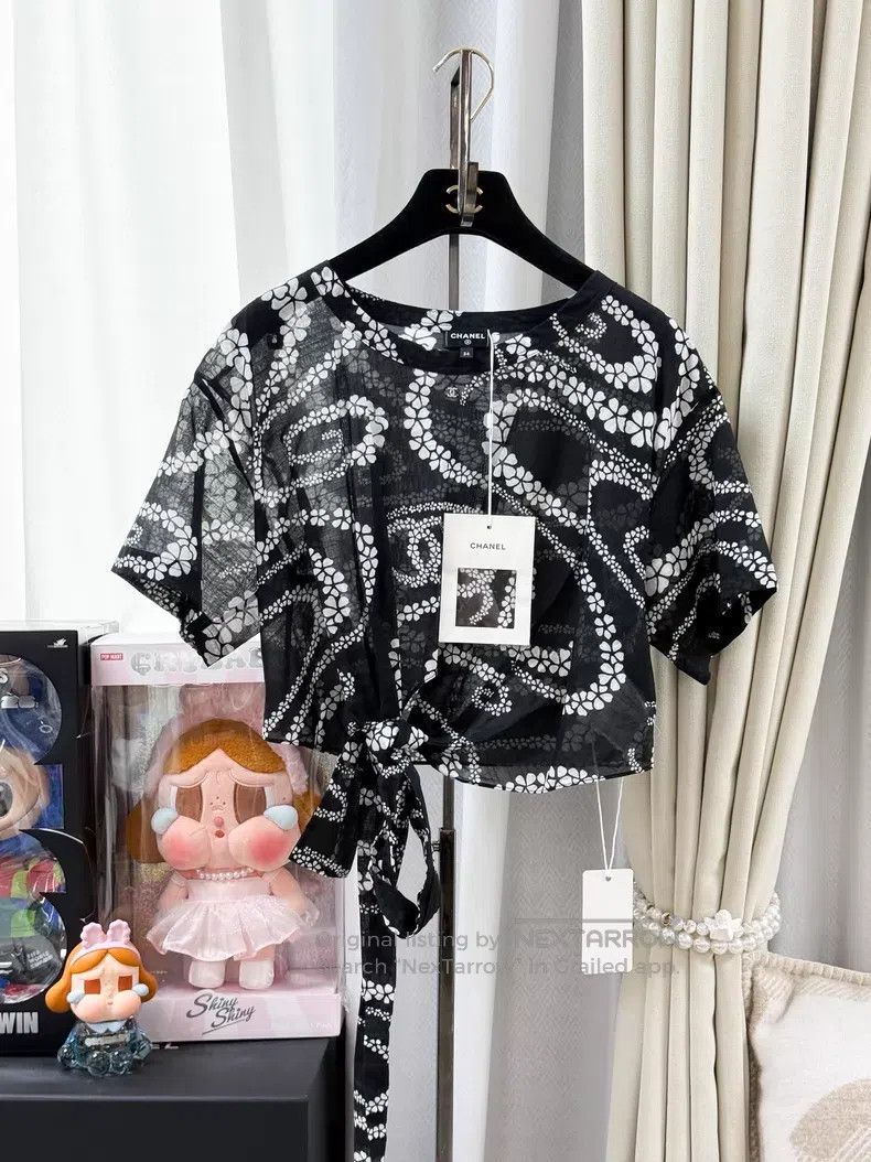 Chanel Chanel Wavy double C short sleeves Size XXS / US 00 / IT 34 - 1 Thumbnail