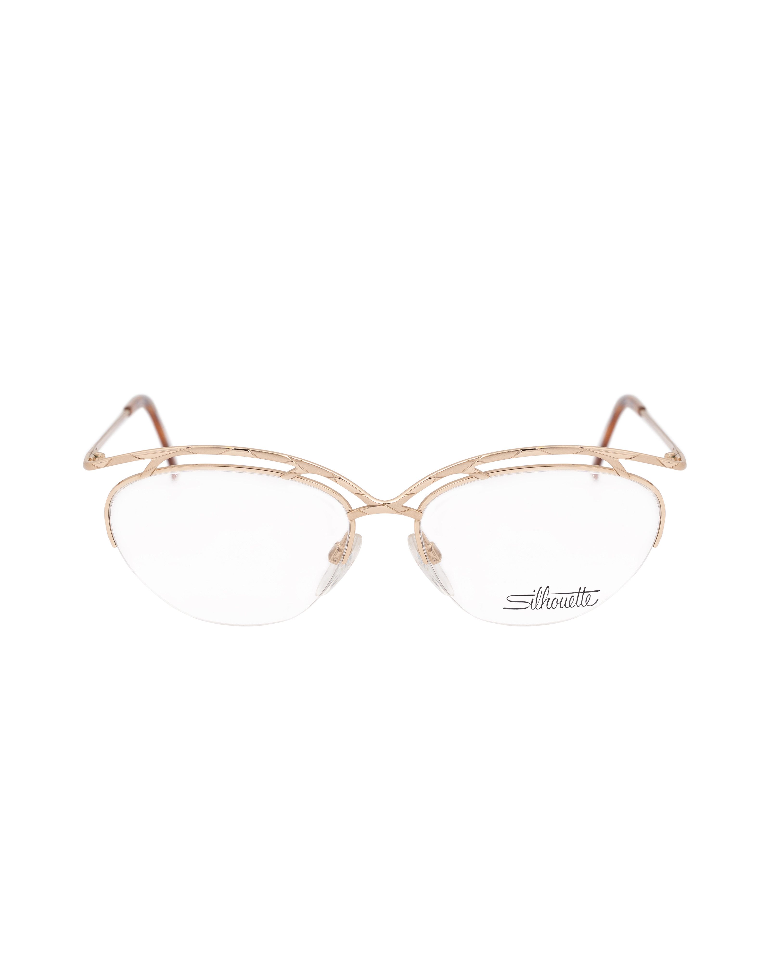 Silhouette Silhouette '90s Gold Half-Rim Round Glasses Size ONE SIZE - 1 Thumbnail