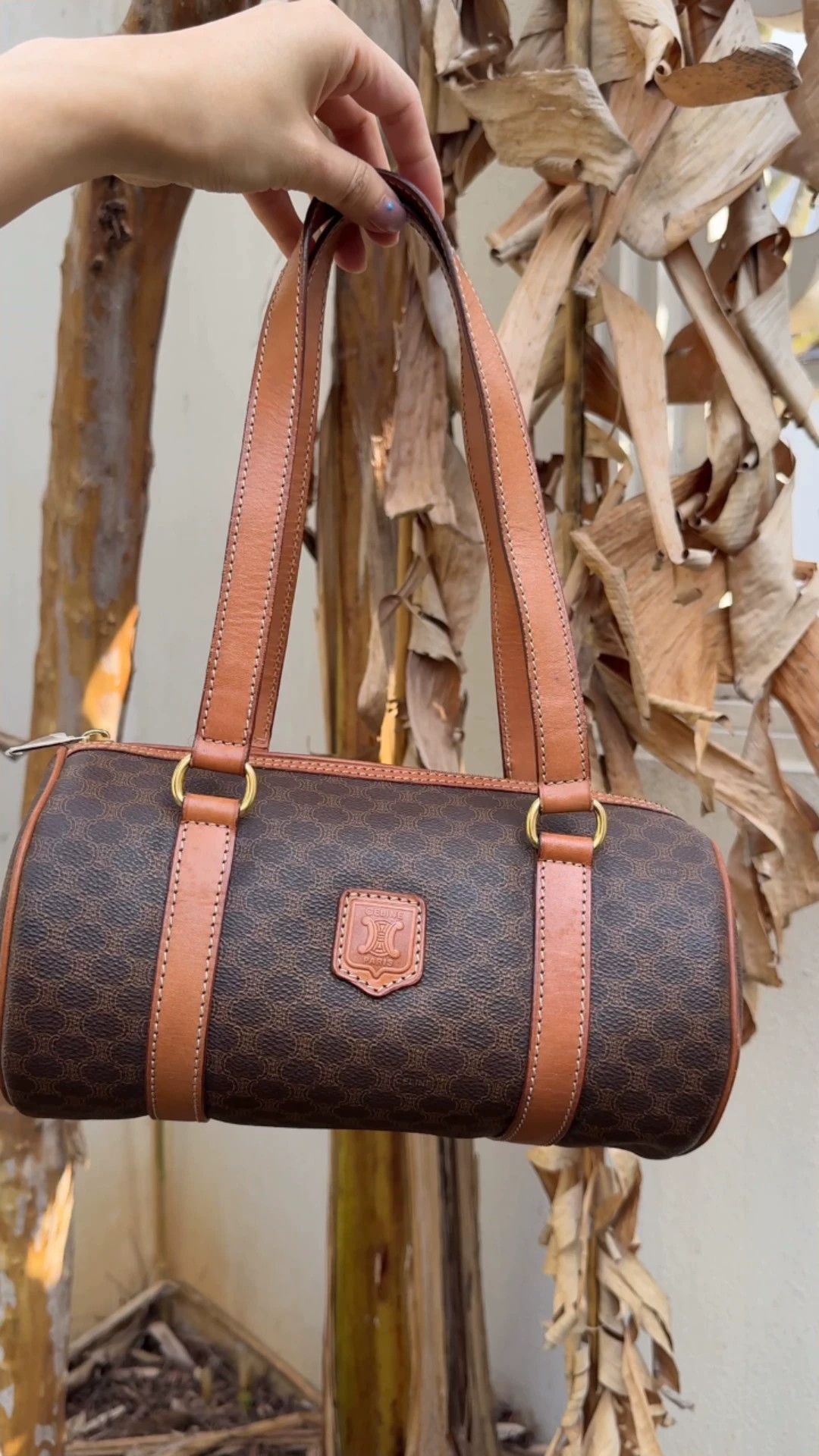 Celine Celine Vintage Monogram Bucket Bag Brown Leather Size ONE SIZE - 1 Thumbnail