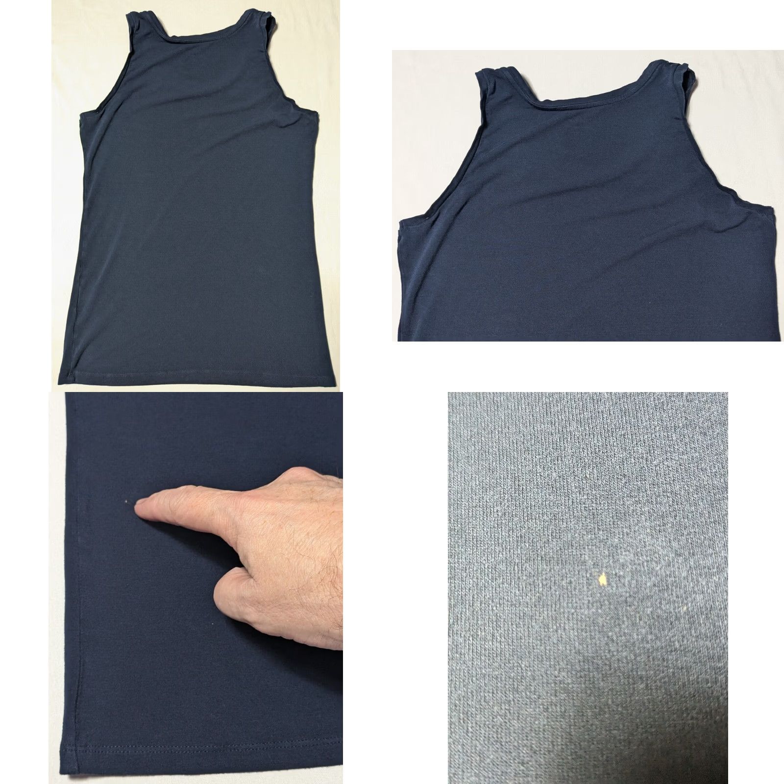 Vintage Majestic Paris for Neiman Marcus Women Tank Top 4 Blue Viscose Blend Sleeveless Round Neck Casual Knit Tank Top Women Size S / US 4 / IT 40 - 8 Thumbnail