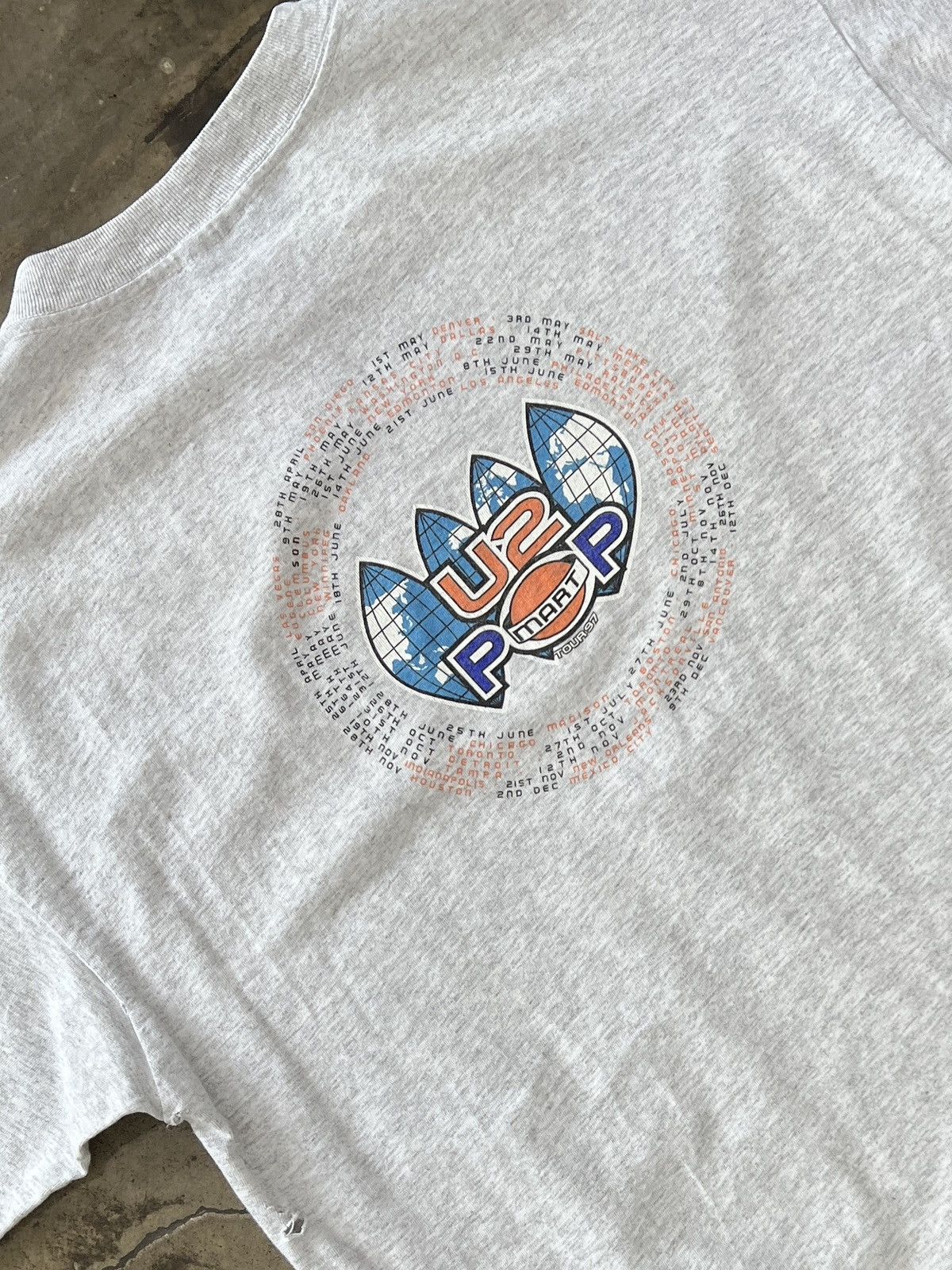 Band Tees Vintage 1997 U2 Pop Mart World Tour Tee Single Stitch XL Size US XL / EU 56 / 4 - 4 Thumbnail