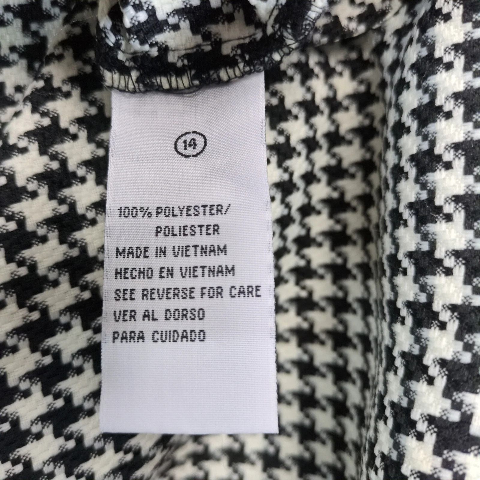 Other Shelby & Palmer Black White Houndstooth Shift Dress Sz 14 Size XL / US 12-14 / IT 48-50 - 3 Thumbnail