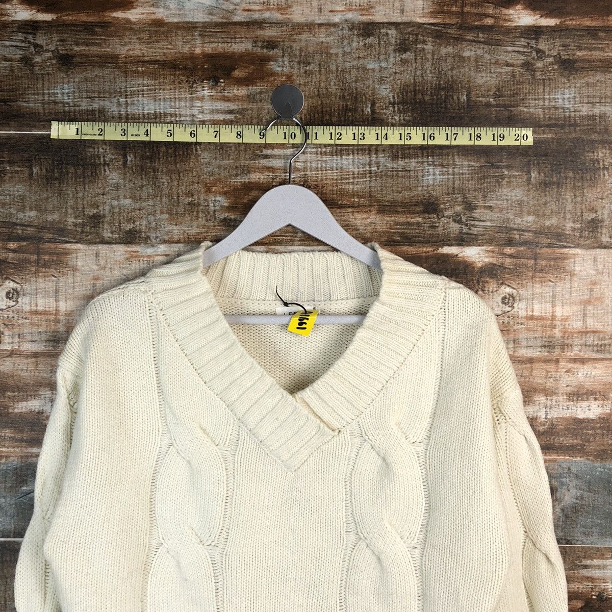 Homespun Knitwear × Japanese Brand Lepsim White cable Knitwear sweatshirt #A1661 Size M / US 6-8 / IT 42-44 - 4 Thumbnail