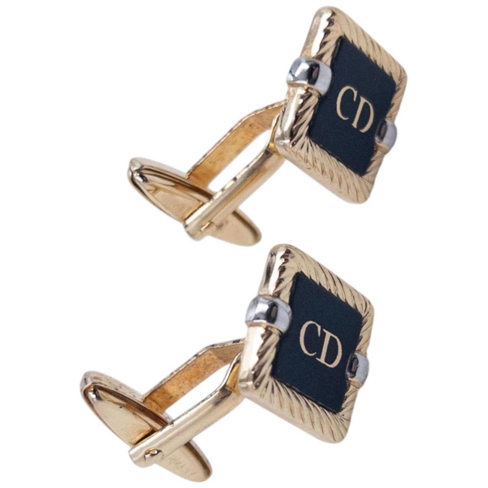 Christian Dior Monsieur Vintage 2000s Dior Embossed Cufflinks Size ONE SIZE - 4 Thumbnail