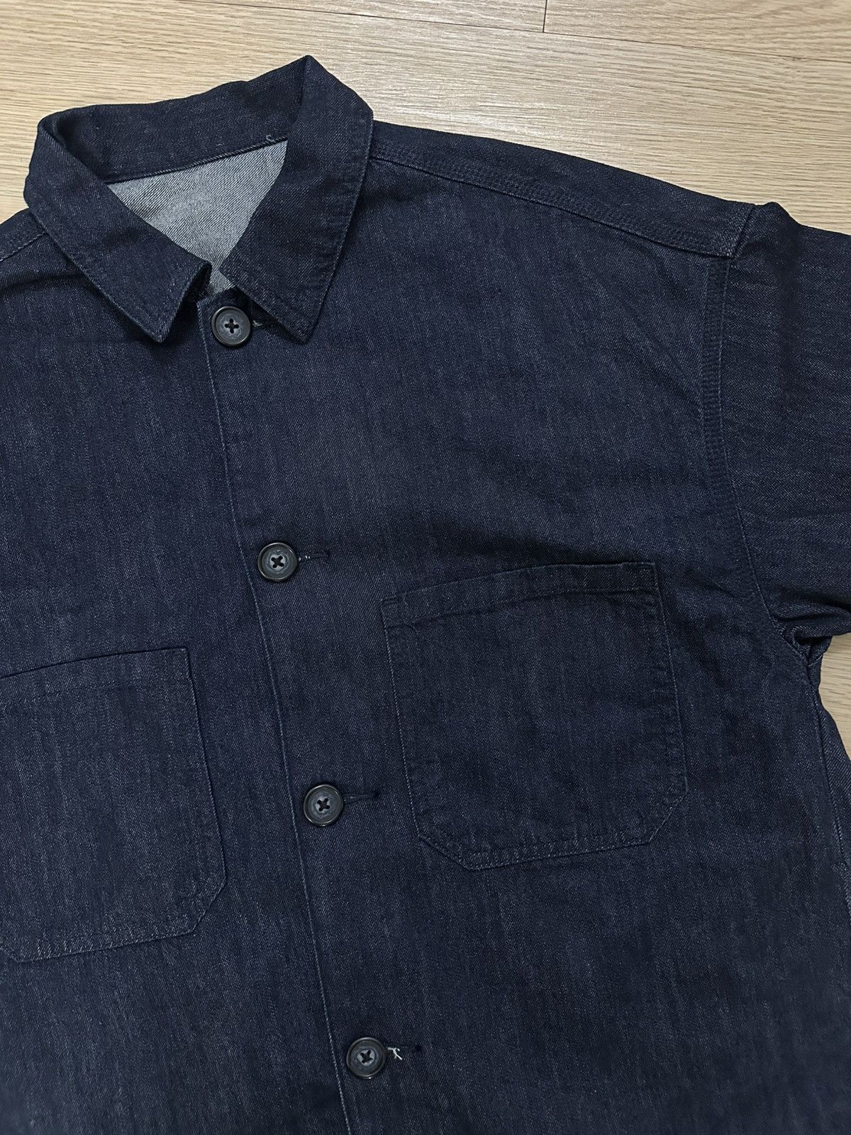 GU × Japanese Brand Rare GU Aesthetic Double Pocket Baggy Work Denim Shirt Size US M / EU 48-50 / 2 - 5 Thumbnail