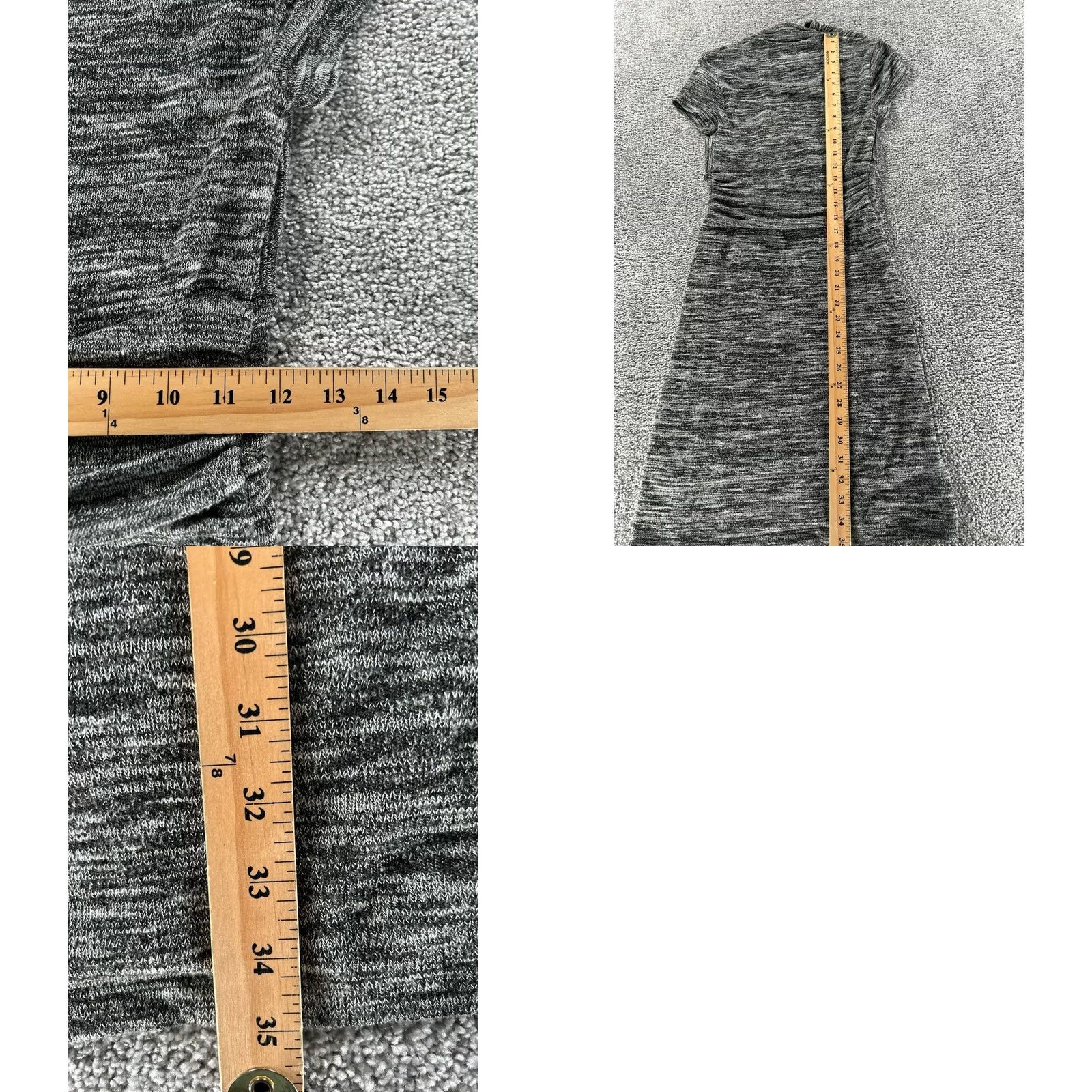 Vintage Maeve Dress Womens XS Gray Wrap Blouson Sleeveless V-Neck Short A-Line Slim Casual - Runway Style, Rayon, Petite (No N/A) Size XS / US 0-2 / IT 36-38 - 8 Thumbnail