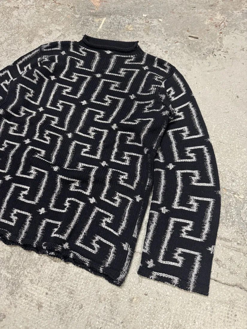 Emporio Armani × Vintage 1990s Emporio Armani Psycho Navy Sweater Size US S / EU 44-46 / 1 - 6 Thumbnail