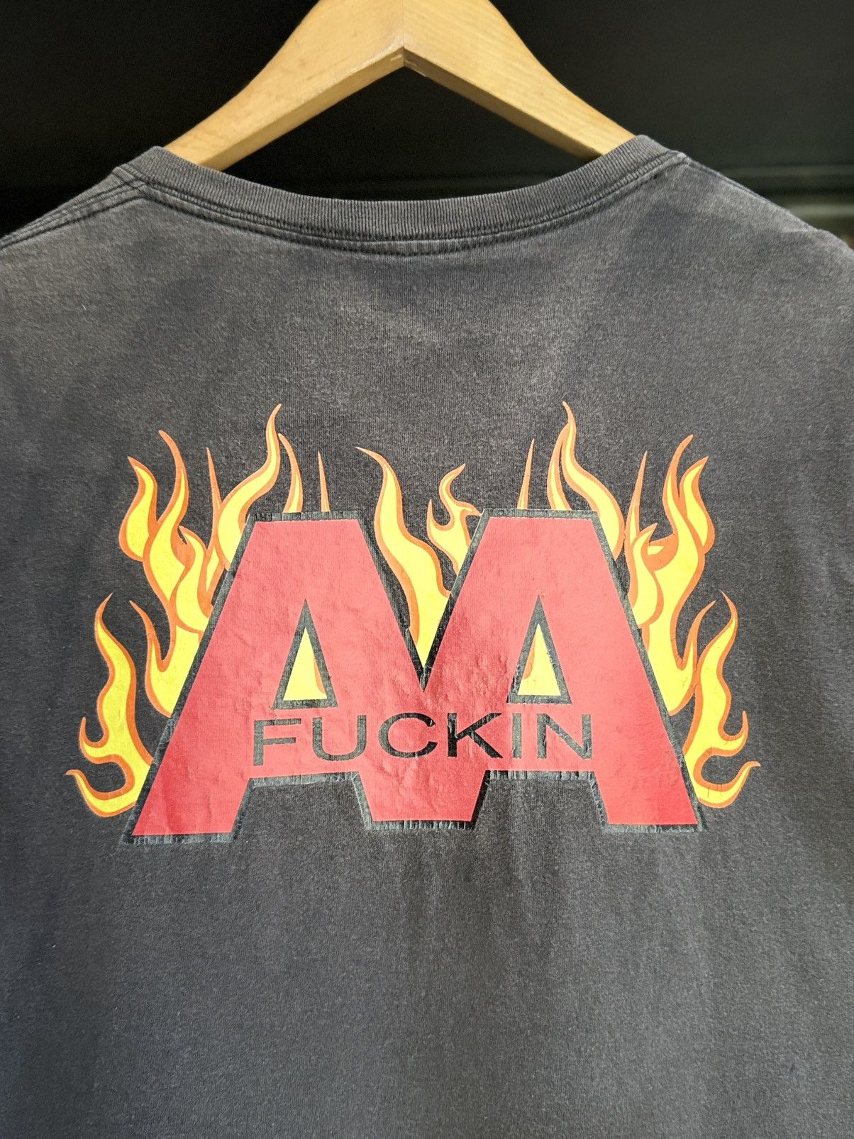 Hook-Ups 🔥Thrashed Vintage Double A FUCKIN Flame Skateboard Hip Hop Size US XXL / EU 58 / 5 - 2 Thumbnail