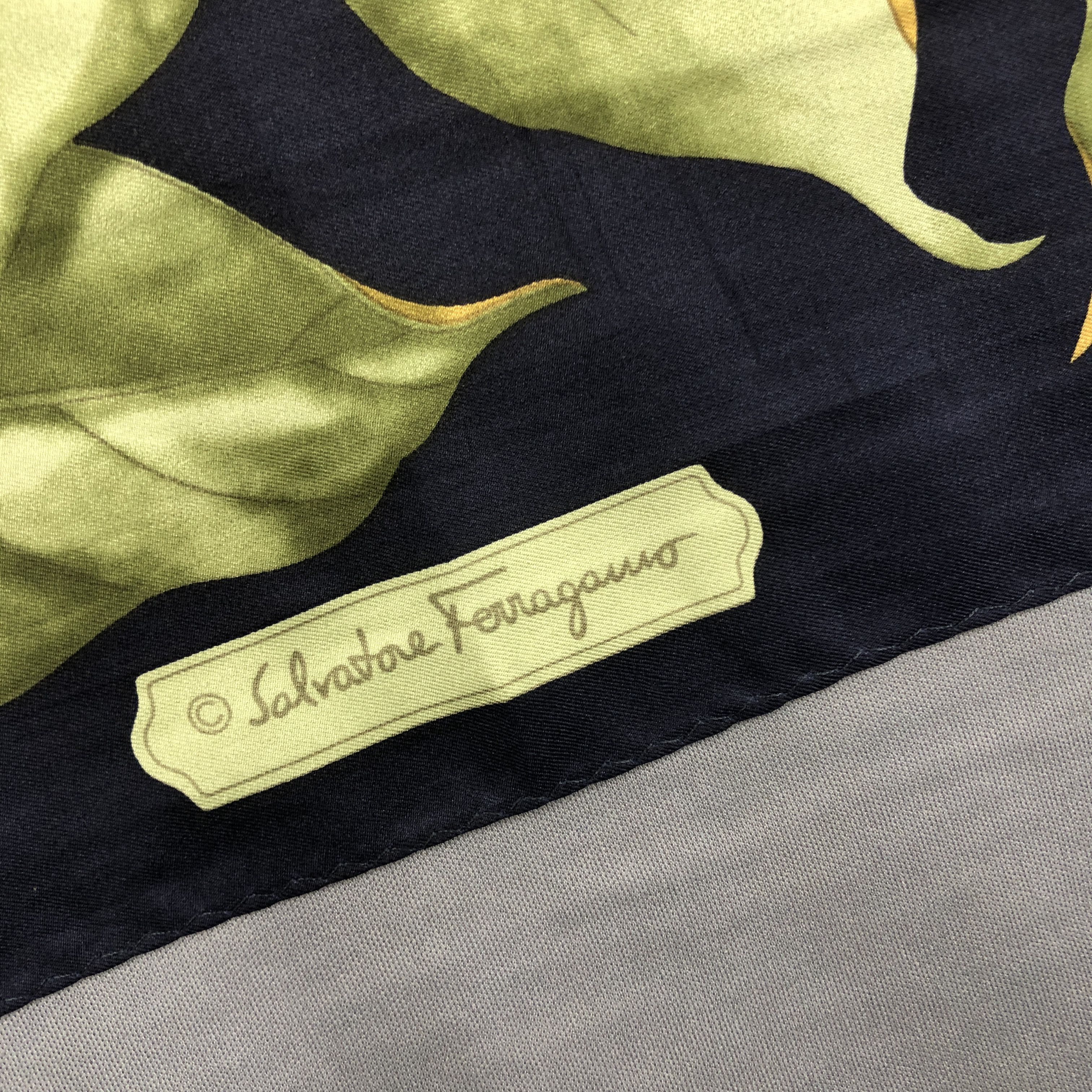 Salvatore Ferragamo × Vintage Vintage Salvatore Ferragamo SILK Scarf Stole Wraps Scarves Size ONE SIZE - 13 Thumbnail