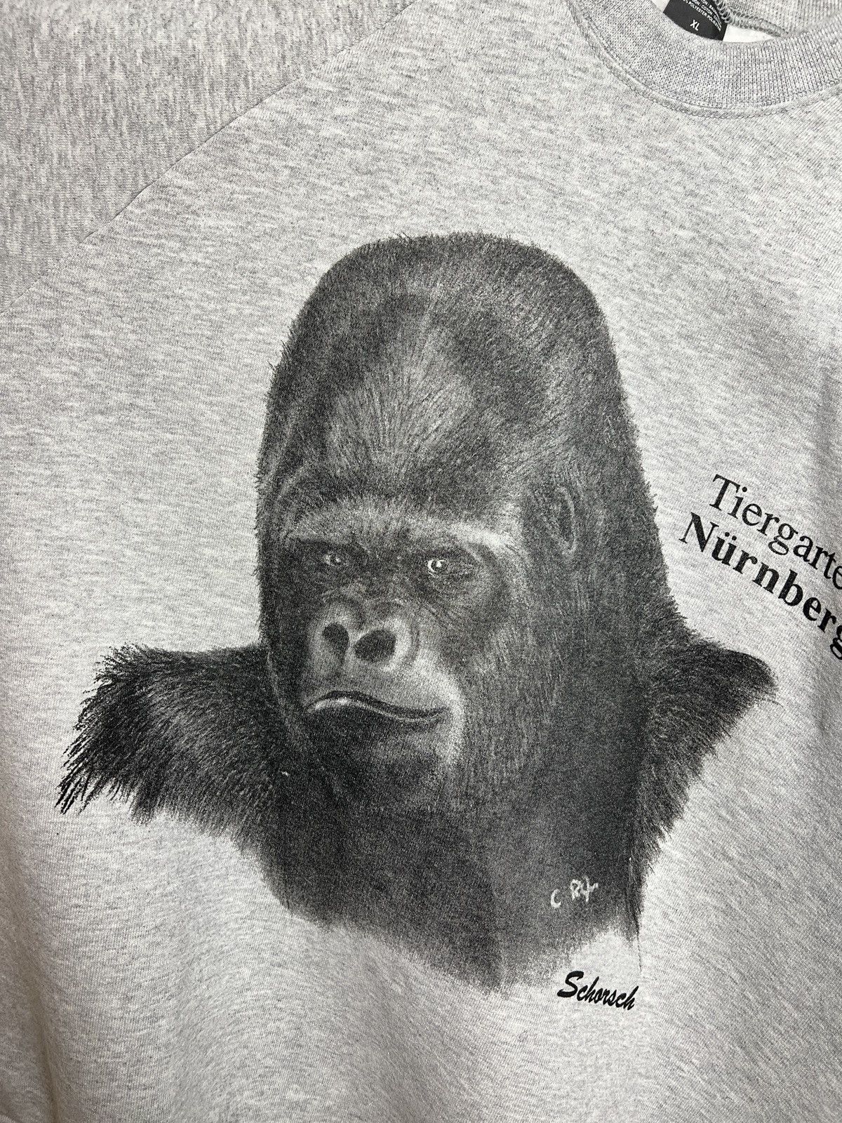 Image of Archival Clothing x Vintage Gorilla Y2K Vintage Crewneck Sweatshirt in Grey, Men's (Size XL)