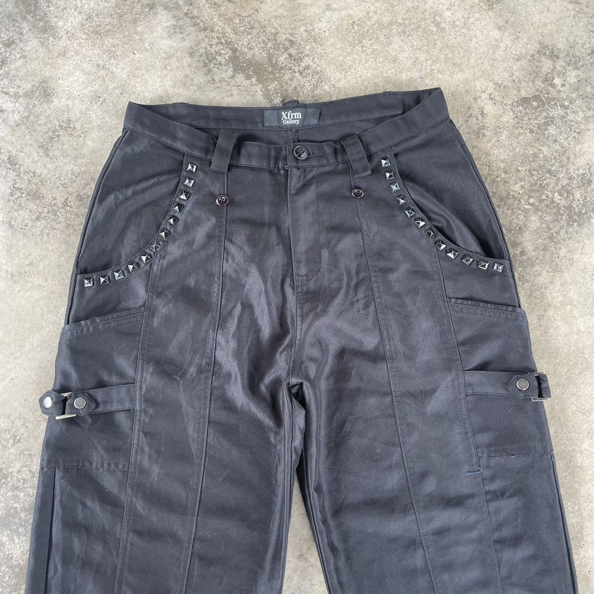 Designer × Japanese Brand 🔥🇯🇵X Frm Gallery Multipocket Spike Bondage Sweat Jogger Pants Size US 30 / EU 46 - 2 Thumbnail