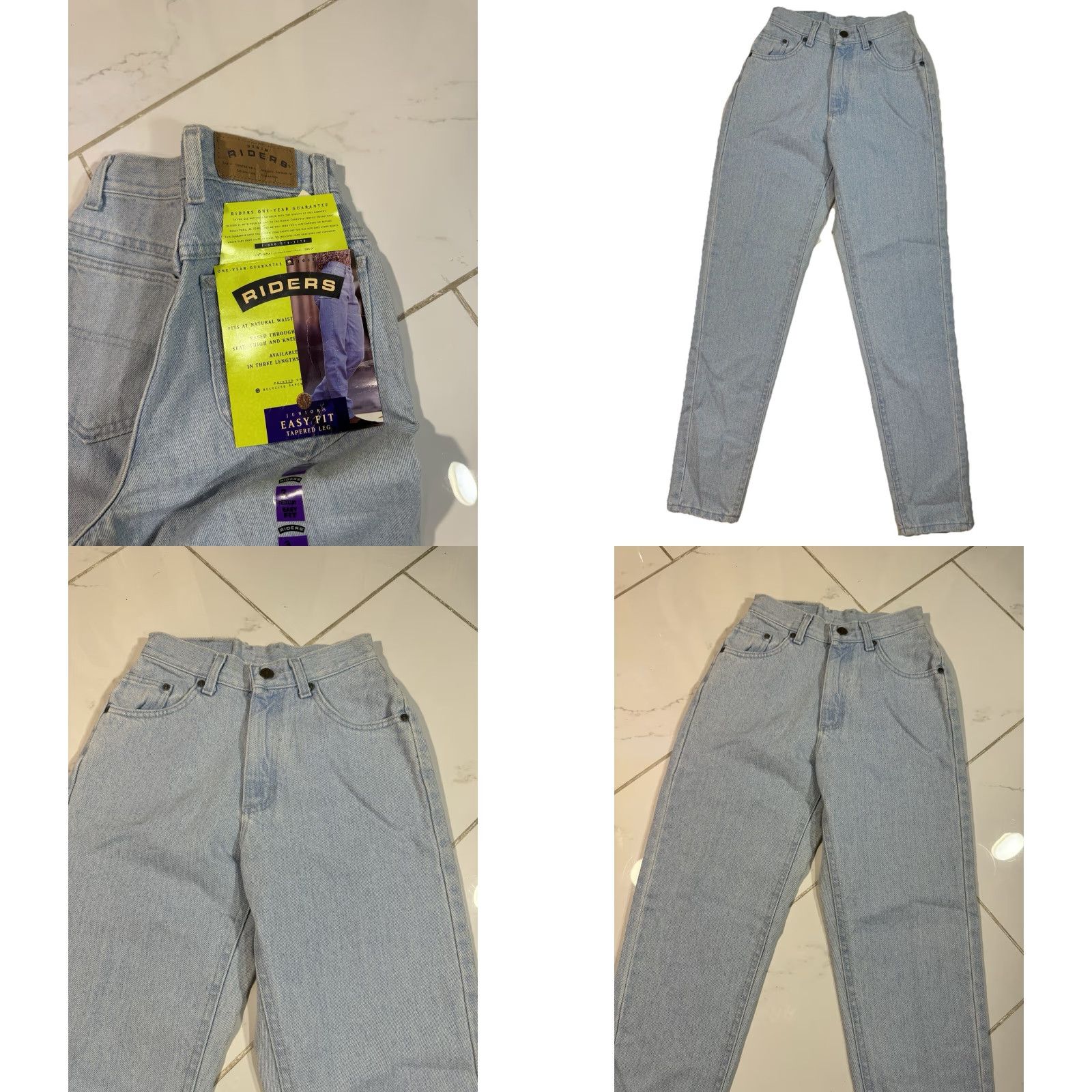 Lee VINTAGE Lee Riders Jeans Juniors Size 3 Easy Fit Tapered Denim Blue Women Size 26" / US 2 / IT 38 - 8 Thumbnail
