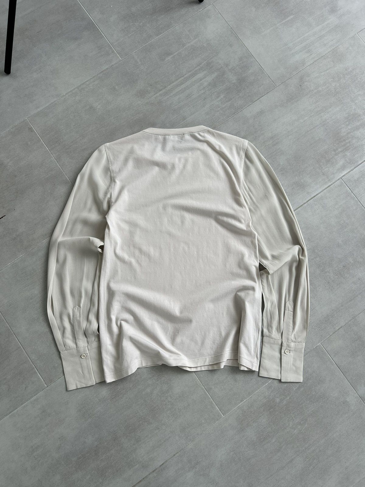 Brunello Cucinelli Brunello Cucinelli Cotton Jersey Top Silk Long Sleeves Size M / US 6-8 / IT 42-44 - 8 Thumbnail