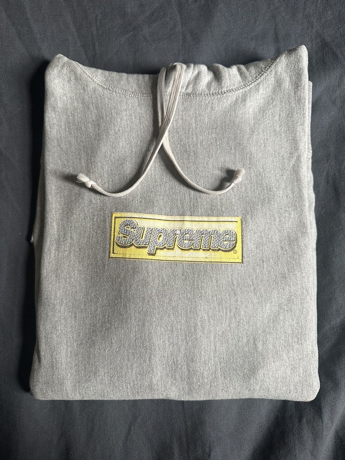 image of Supreme Box Logo Hoodie in Grey, Men's (Size Medium)