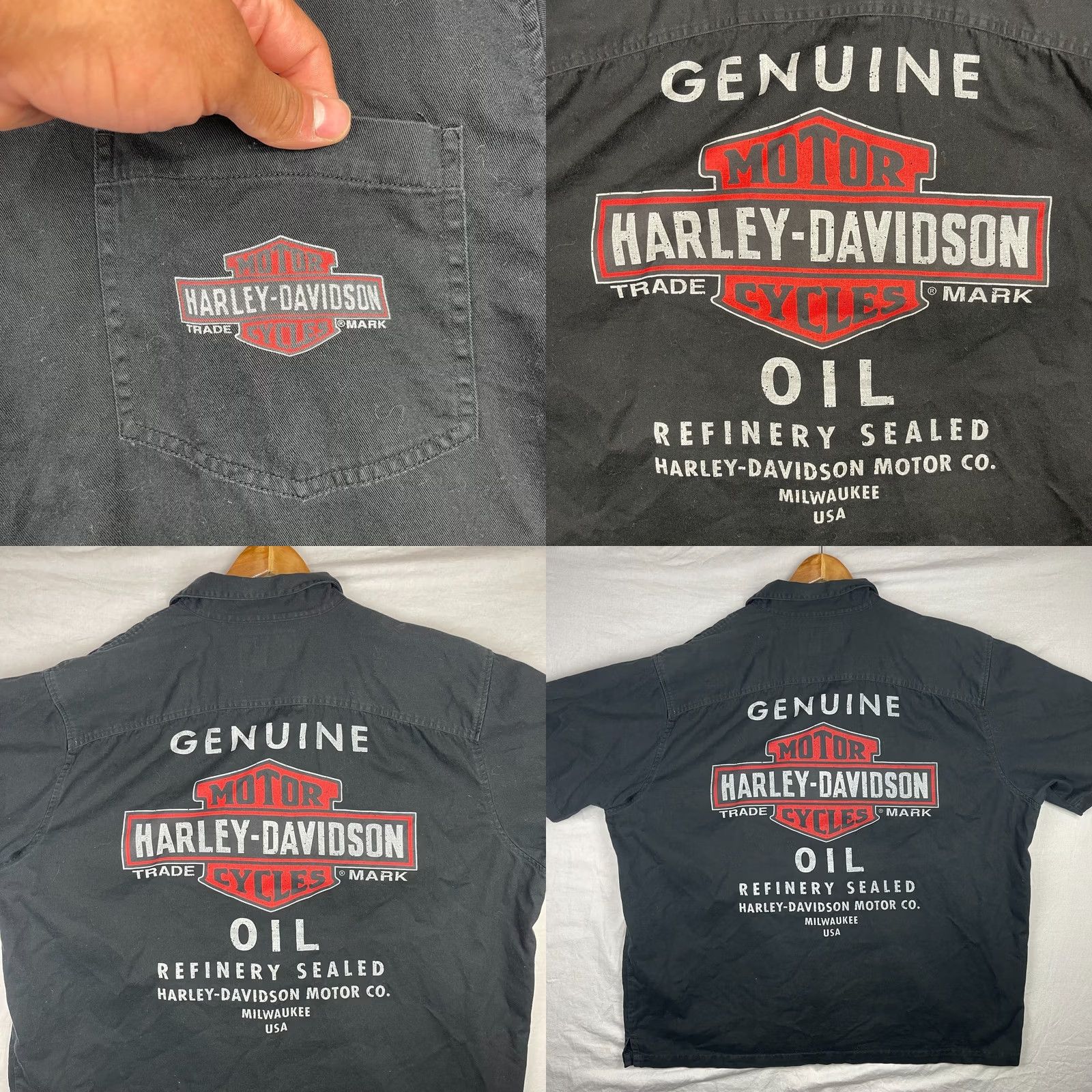 Harley Davidson Harley-Davidson Shirt Mens 3XL Genuine Oil Mechanic Button Up Motorcycle Biker Size US XXL / EU 58 / 5 - 8 Thumbnail