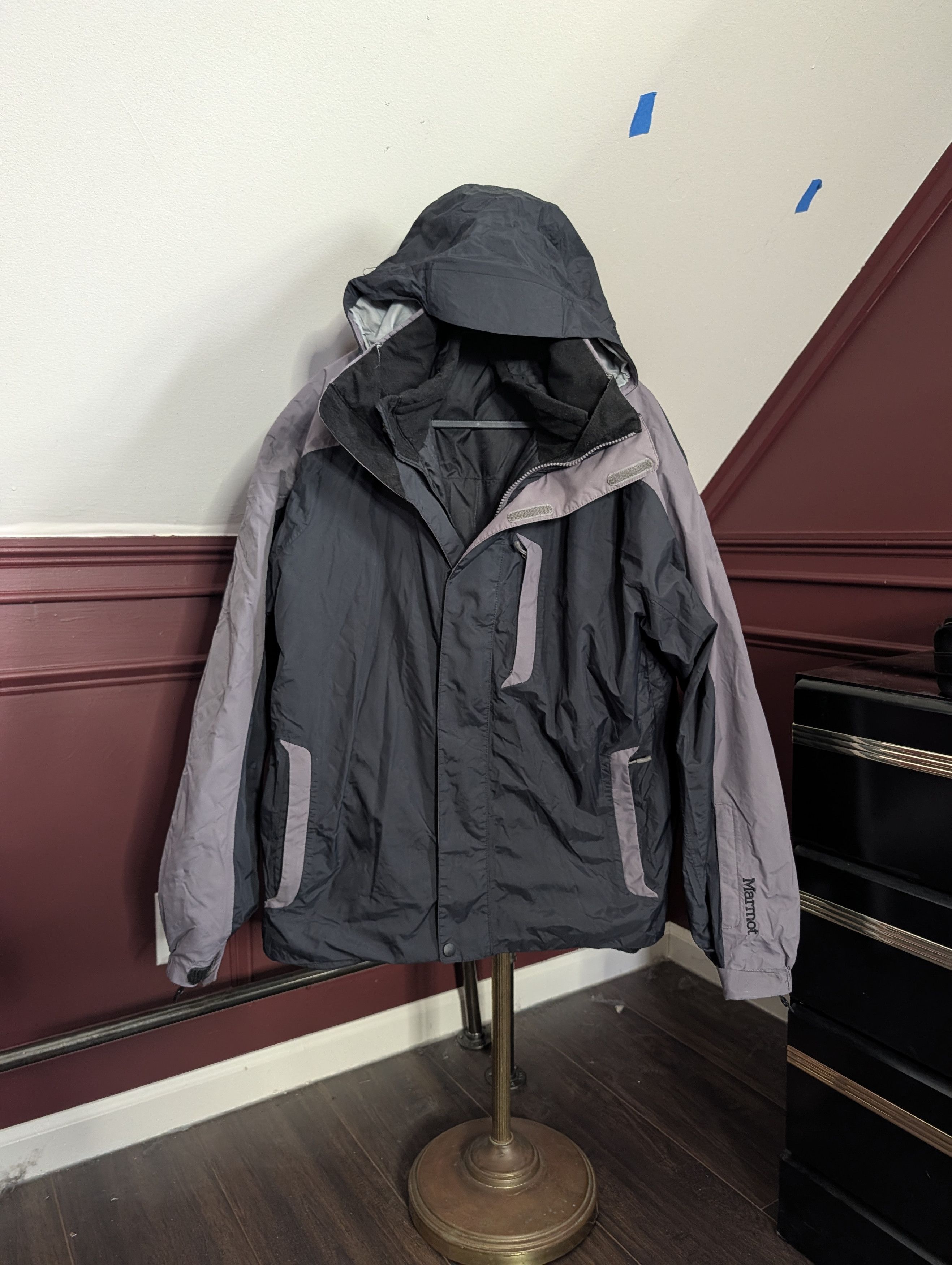 Marmot 2pc 2-in-1 padded zip-up nylon hooded winter coat combo M Size US M / EU 48-50 / 2 - 1 Thumbnail