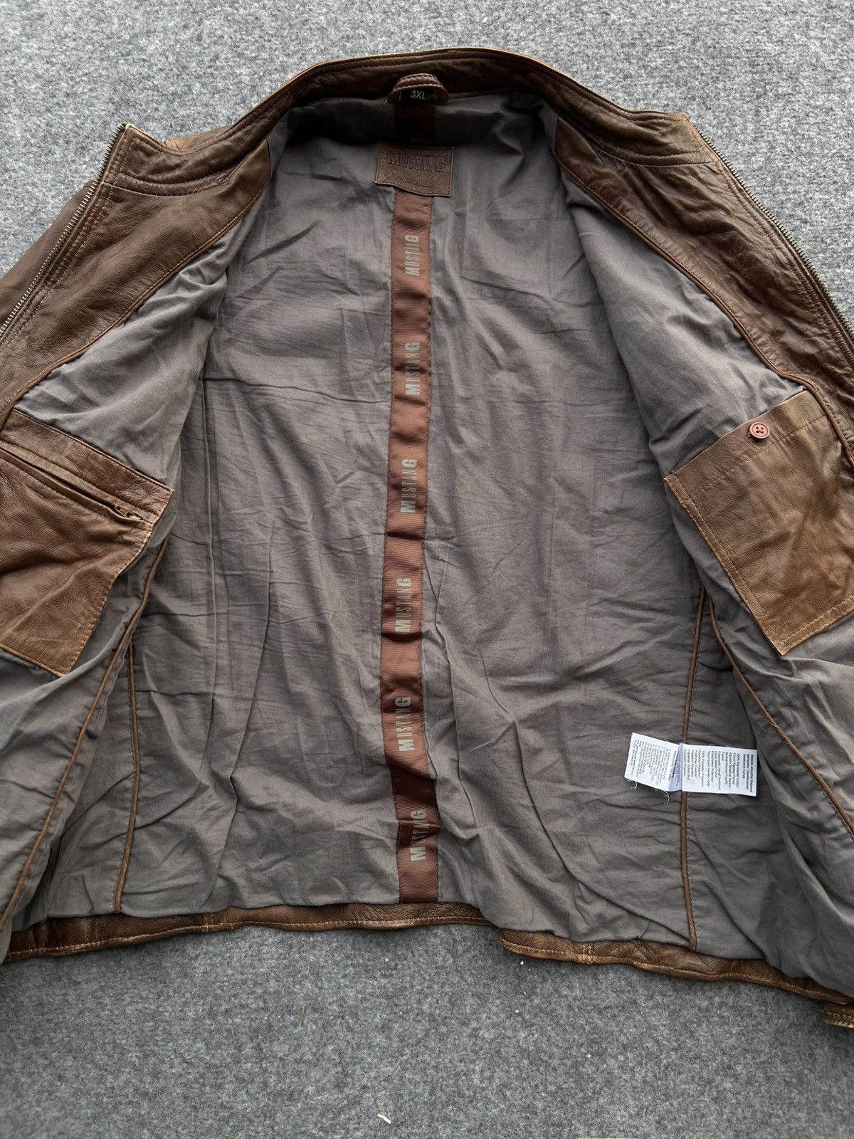 Mustang Vintage Mustang brown Leather jacket 90s / oryginal / old / Size US XXL / EU 58 / 5 - 9 Thumbnail