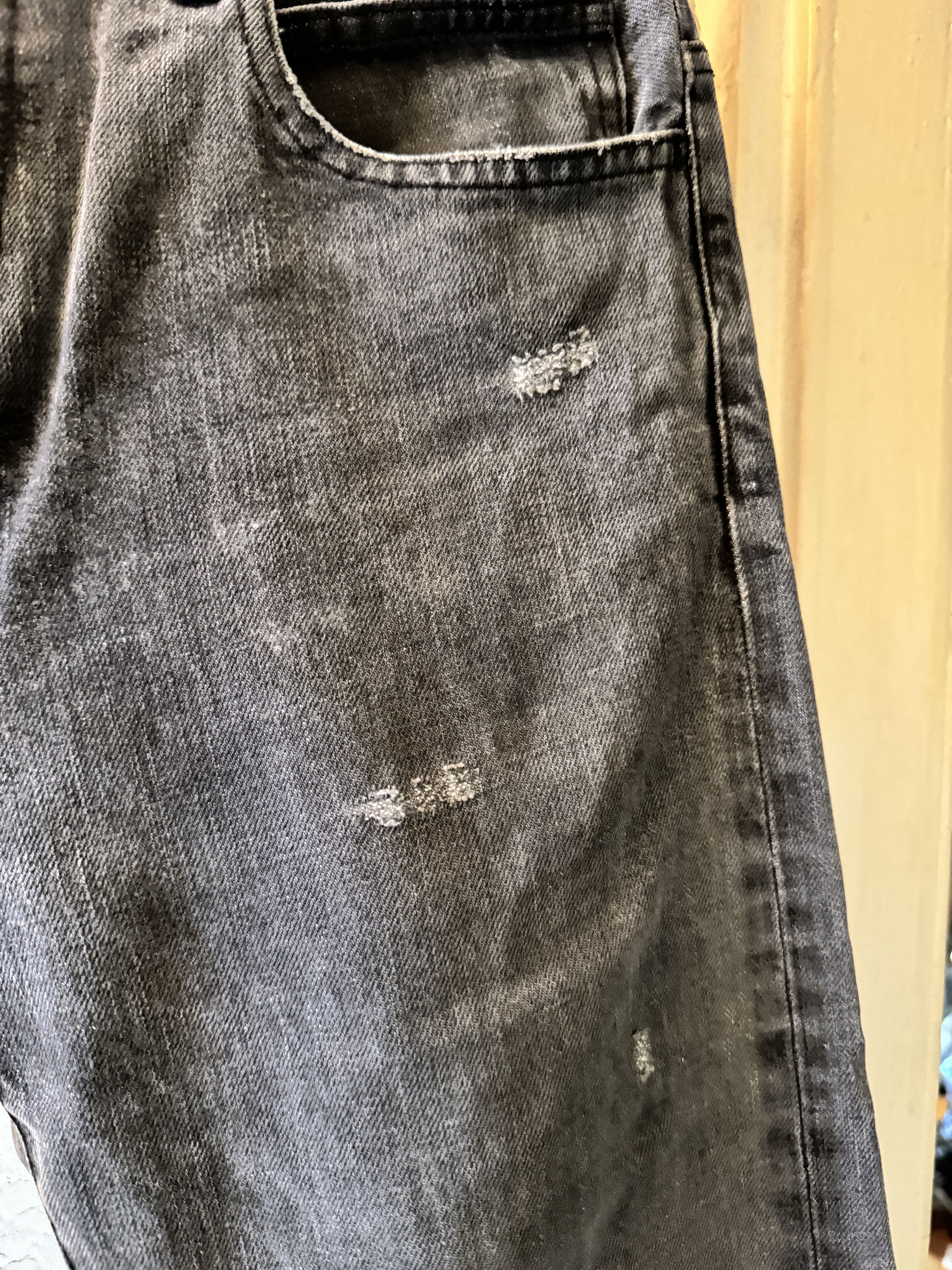 Balmain DARK GRAY DENIM DISTRESSED JEANS Size US 30 / EU 46 - 3 Thumbnail
