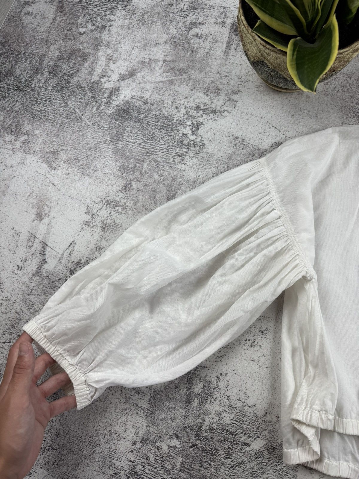 Stella McCartney Stella McCartney White Cropped Puff Sleeves Fit Button Women’s Longsleeve Shirt Size S / US 4 / IT 40 - 8 Thumbnail