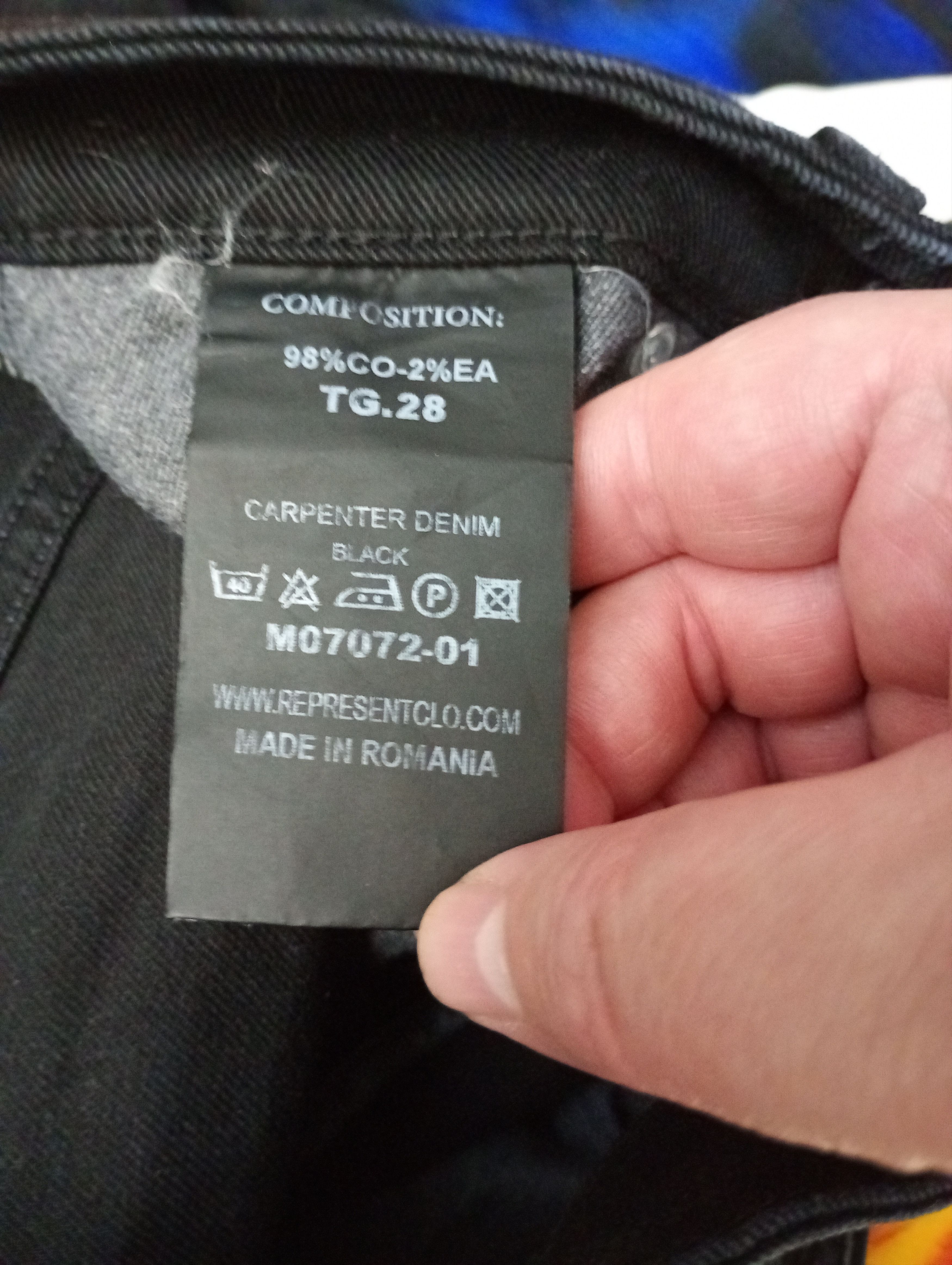 Represent Clo. Represent Clo Carpenter Denim Black Jeans Size US 28 / EU 44 - 20 Thumbnail