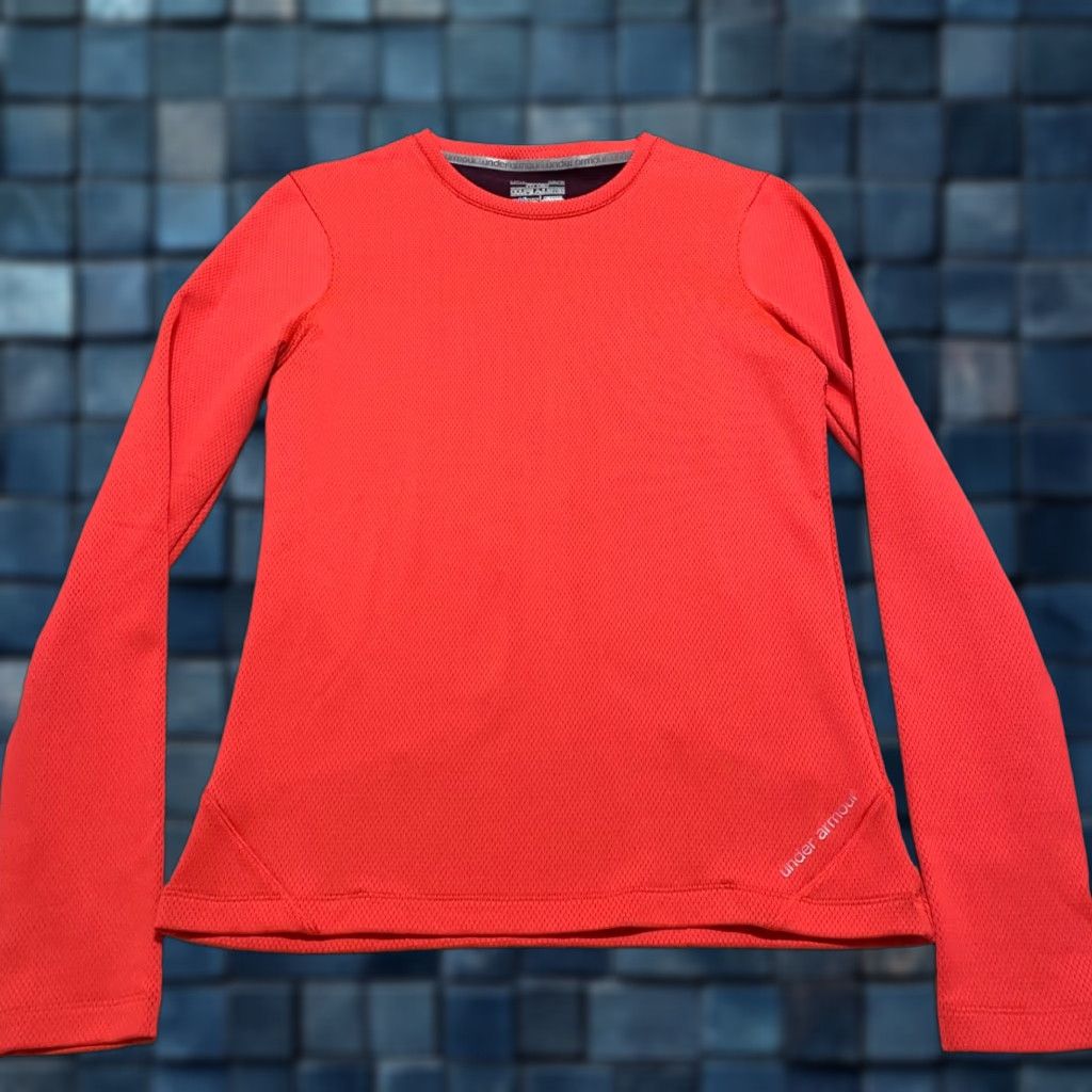 Under Armour Under Armour Womens Shirt Orange ColdGear Long Sleeve Pullover Outdoor Large Adult Womens Orange ColdGear Long Sleeve Shirt Size L / US 10 / IT 46 - 1 Thumbnail