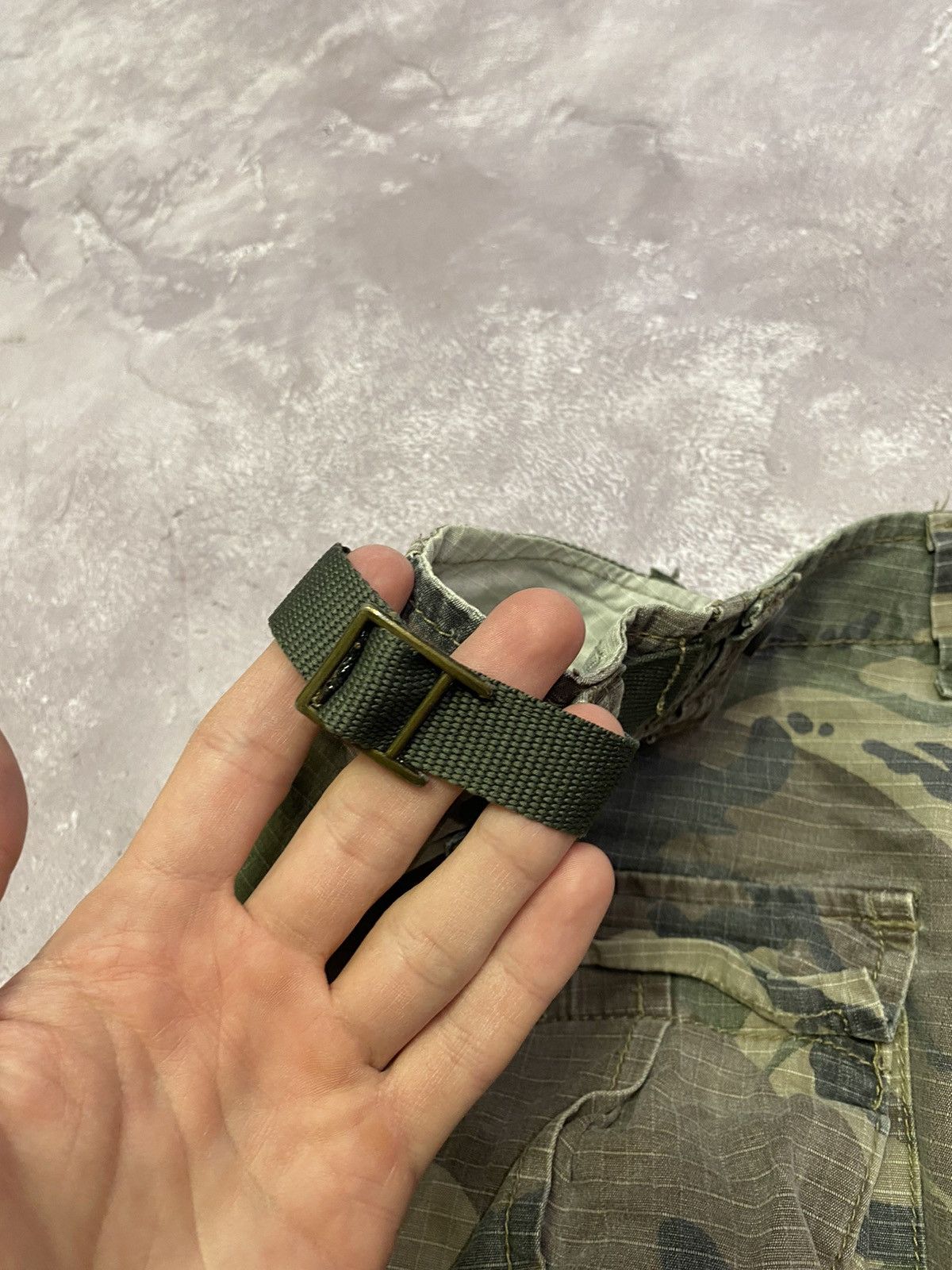 Vintage Hype Vintage Fishbone Cargo Camo Military Pants Bondage Size US 30 / EU 46 - 12 Thumbnail