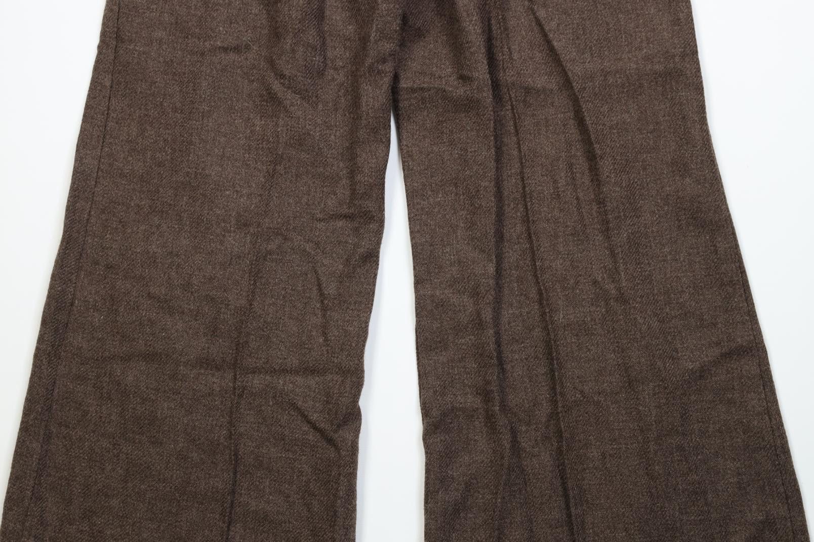 Vintage Deadstock Vintage 60s Wool Tweed Wide Leg Bell Bottoms Pants Size 29" - 9 Thumbnail