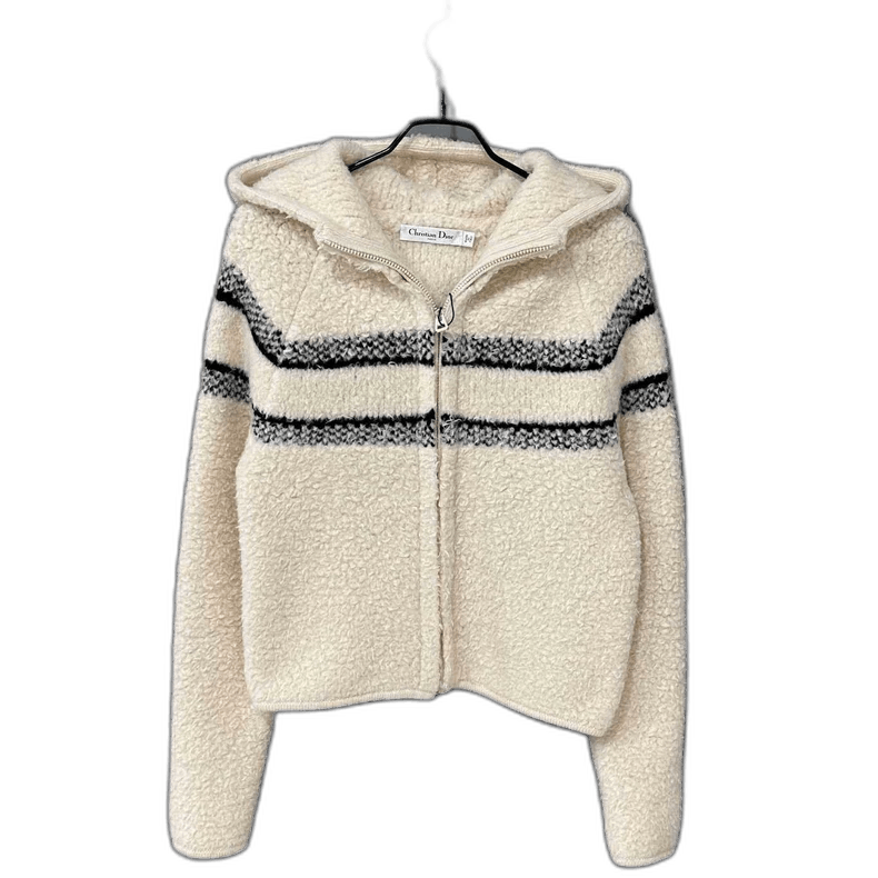 Dior Dior Hooded Lambswool Jacket with Logo Size XS / US 0-2 / IT 36-38 - 1 Thumbnail