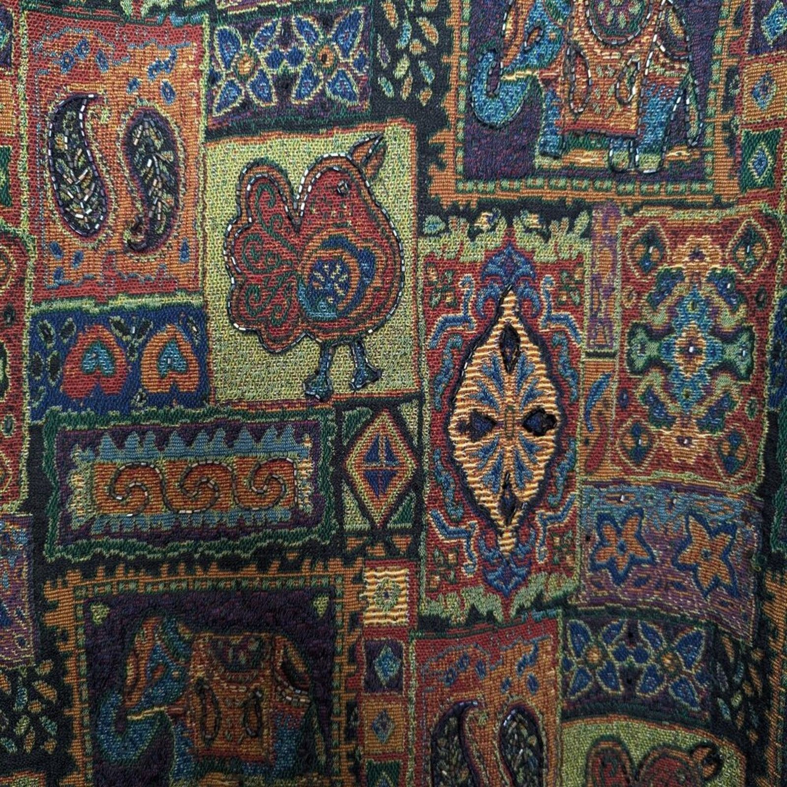 Chicos Chicos Vintage Anniversary Collection Beaded Tapestry Jacket Size L / US 10 / IT 46 - 10 Thumbnail