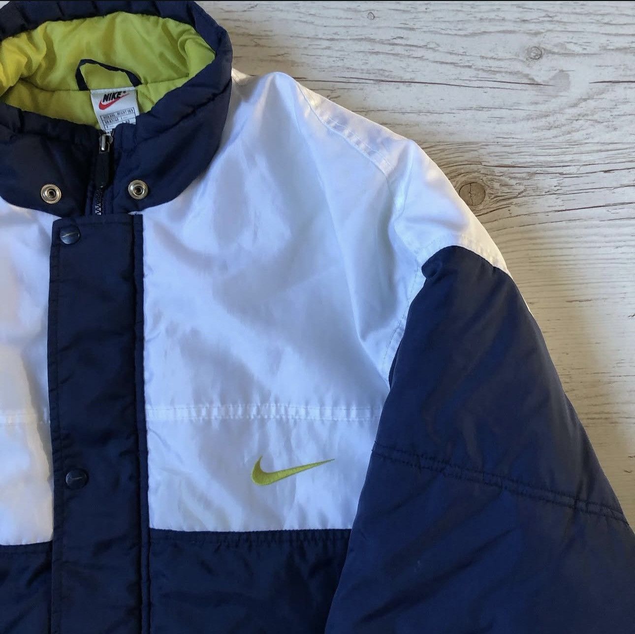 Nike × Vintage Vintage Nike down jacket puffer big logo size XXl drill rap Size US XXL / EU 58 / 5 - 5 Thumbnail