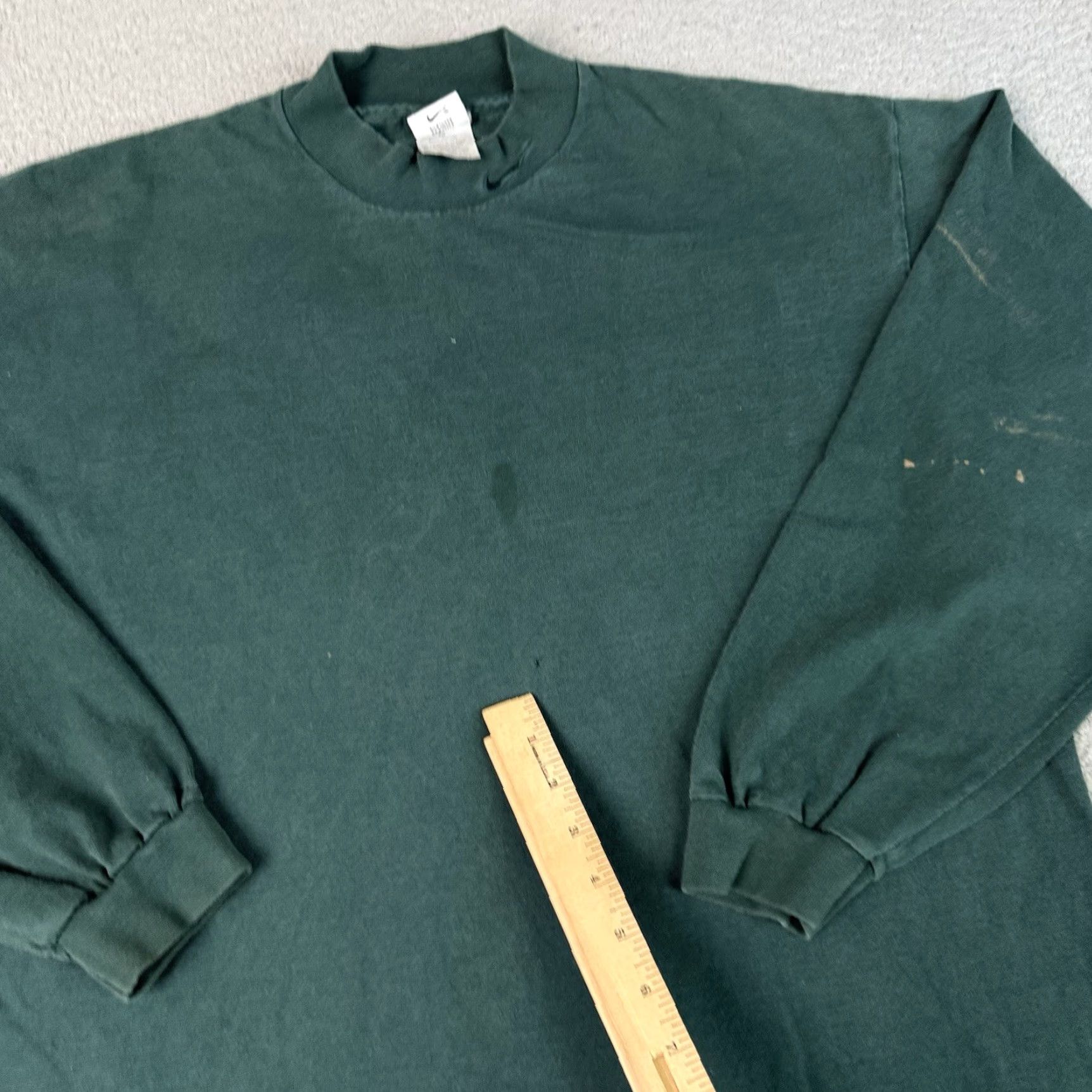 Nike VINTAGE Nike Shirt Adult XL Green Swoosh Logo Distressed Y2K Mock Neck 90s Rare Mens Size US XL / EU 56 / 4 - 7 Thumbnail