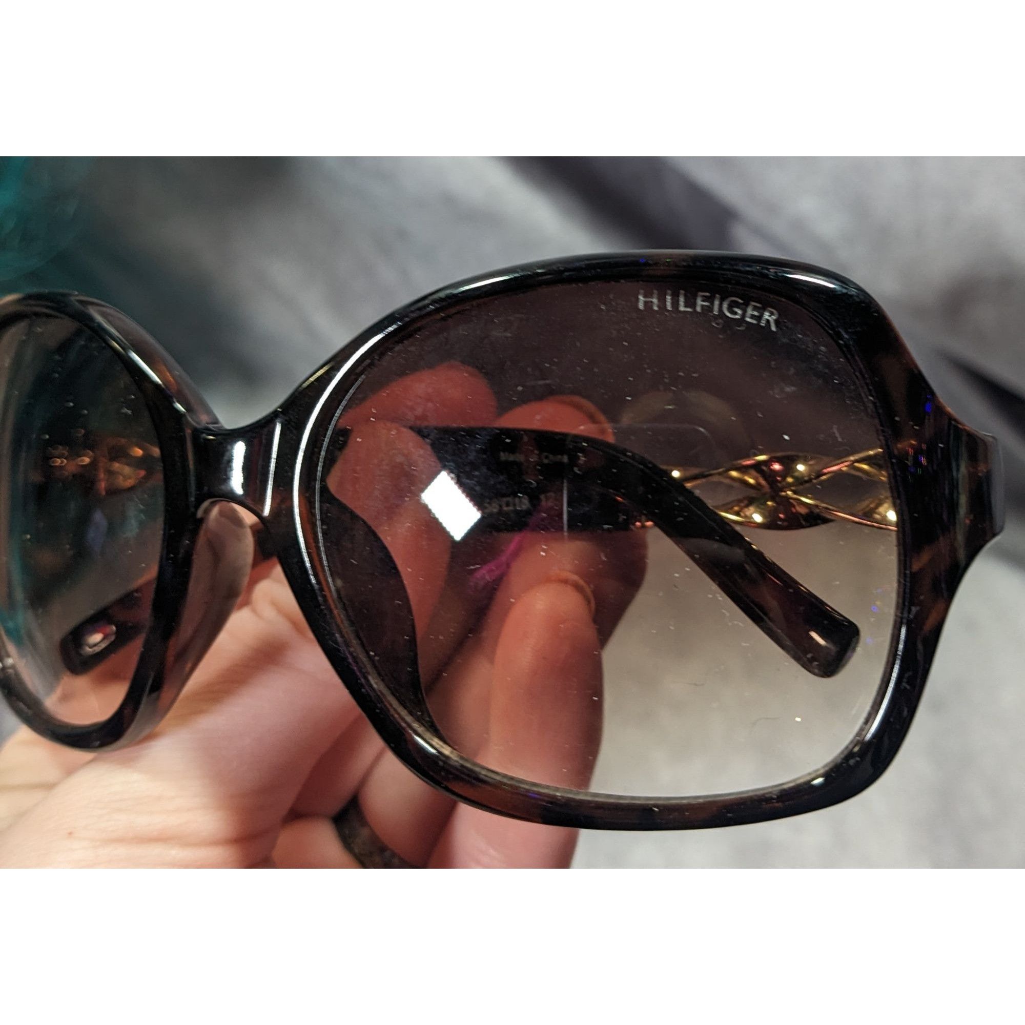 Tommy Hilfiger Tommy Hilfiger Preppy Joy WP Tortoise And Gold Twist Sungles Size ONE SIZE - 8 Thumbnail