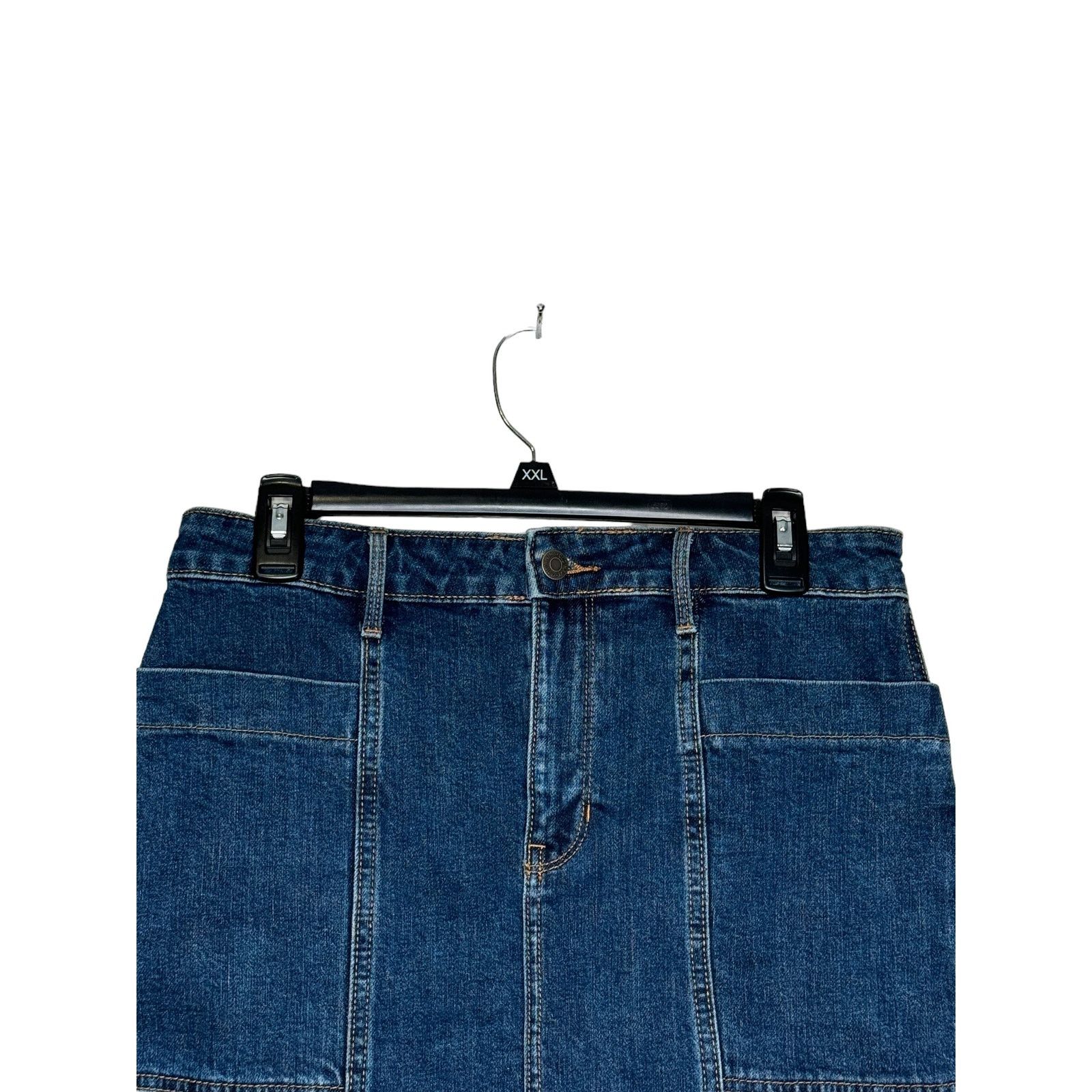 Old Navy Old Navy Women's Skirt Mini Denim Side Pockets Dark Blue 8 Size 30" / US 8 / IT 44 - 5 Thumbnail